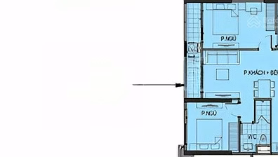 Super cheap 2-bedroom corner apartment, PR1 building, facing Southeast, only 4.35 billion, 64 square meters of clear water, extremely chill coral river view