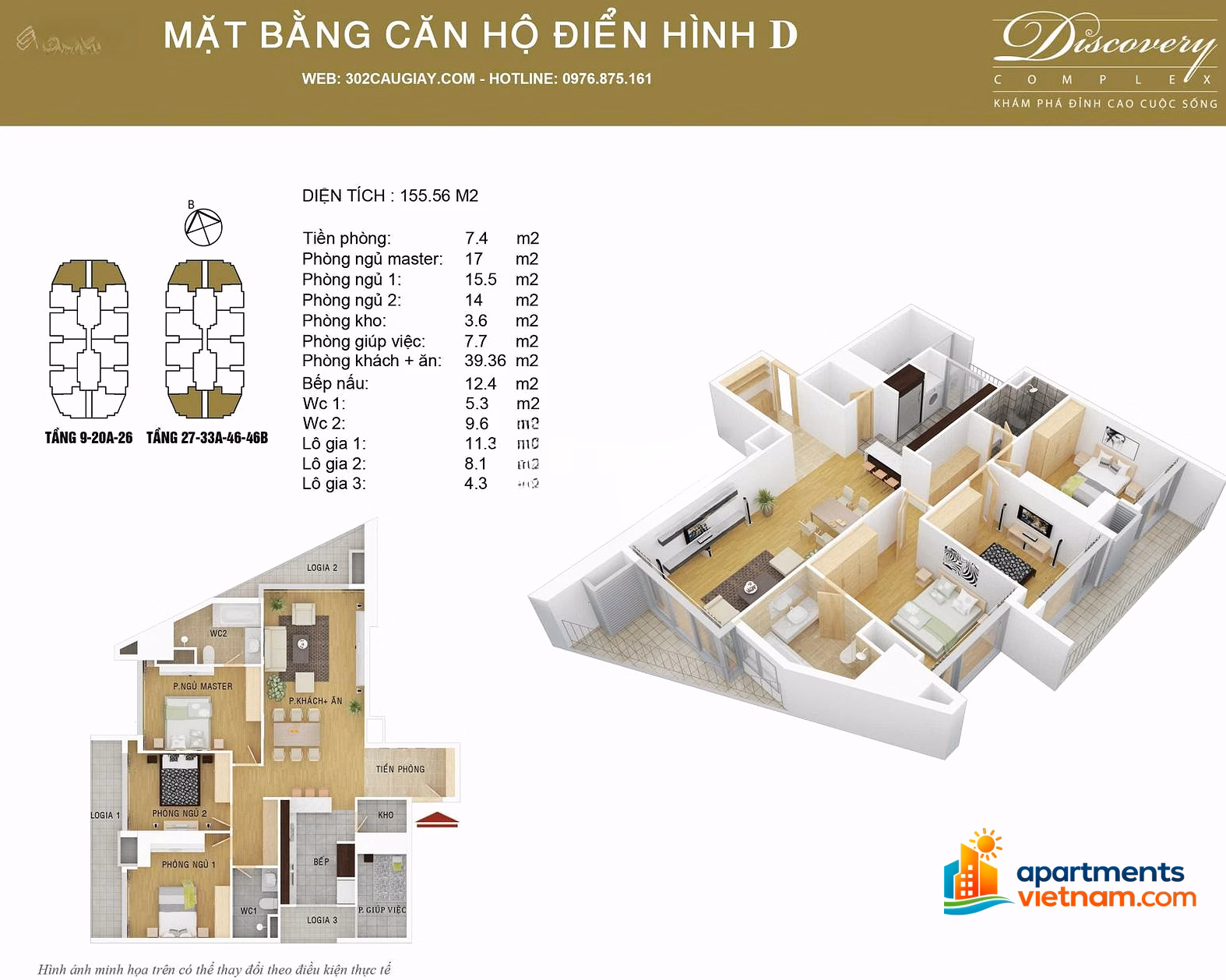 Latest list for sale by the owner at Discovery Complex 302 Cau Giay - standard price without false quotes