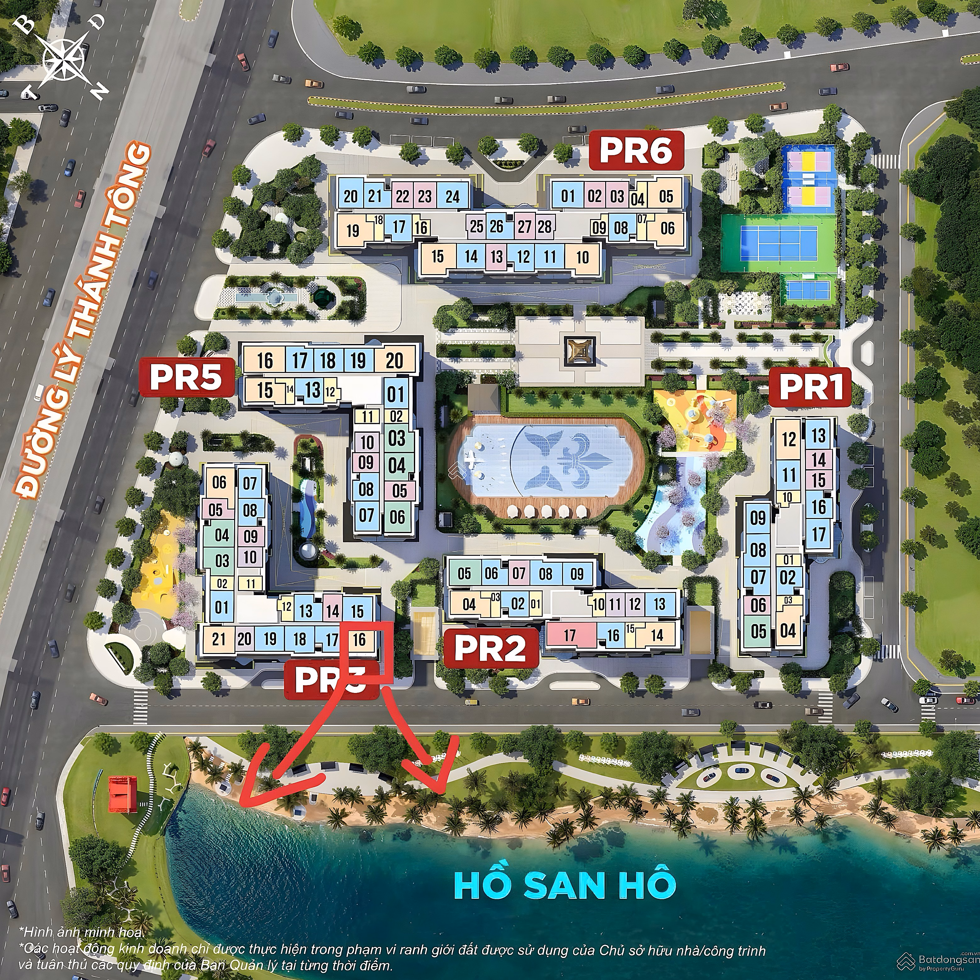 3N corner beautiful view of coral lake at PR3 See the whole landscape - Good price !!!! 74m2