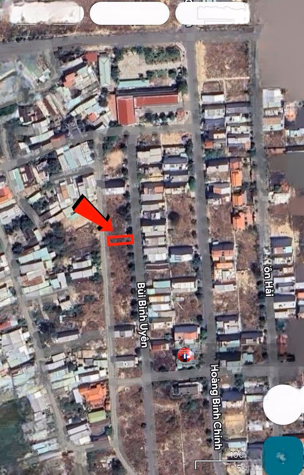 Offering for sale a plot of land on 5m5 Bui Binh Uyen street facing East with 2 frontages, 5m back road.