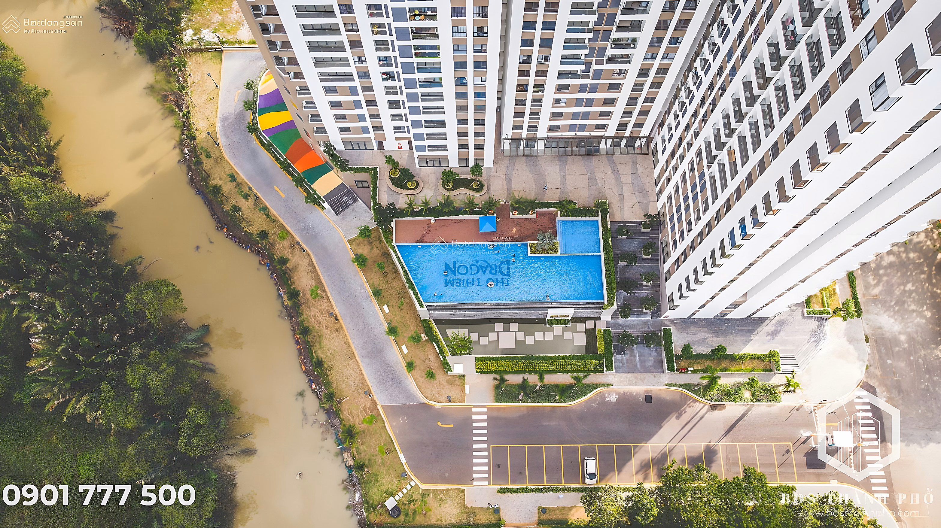 NTCB apartment for rent with 2 bedrooms and 2 bathrooms, river view and park, area 80m2, price 14 million/month