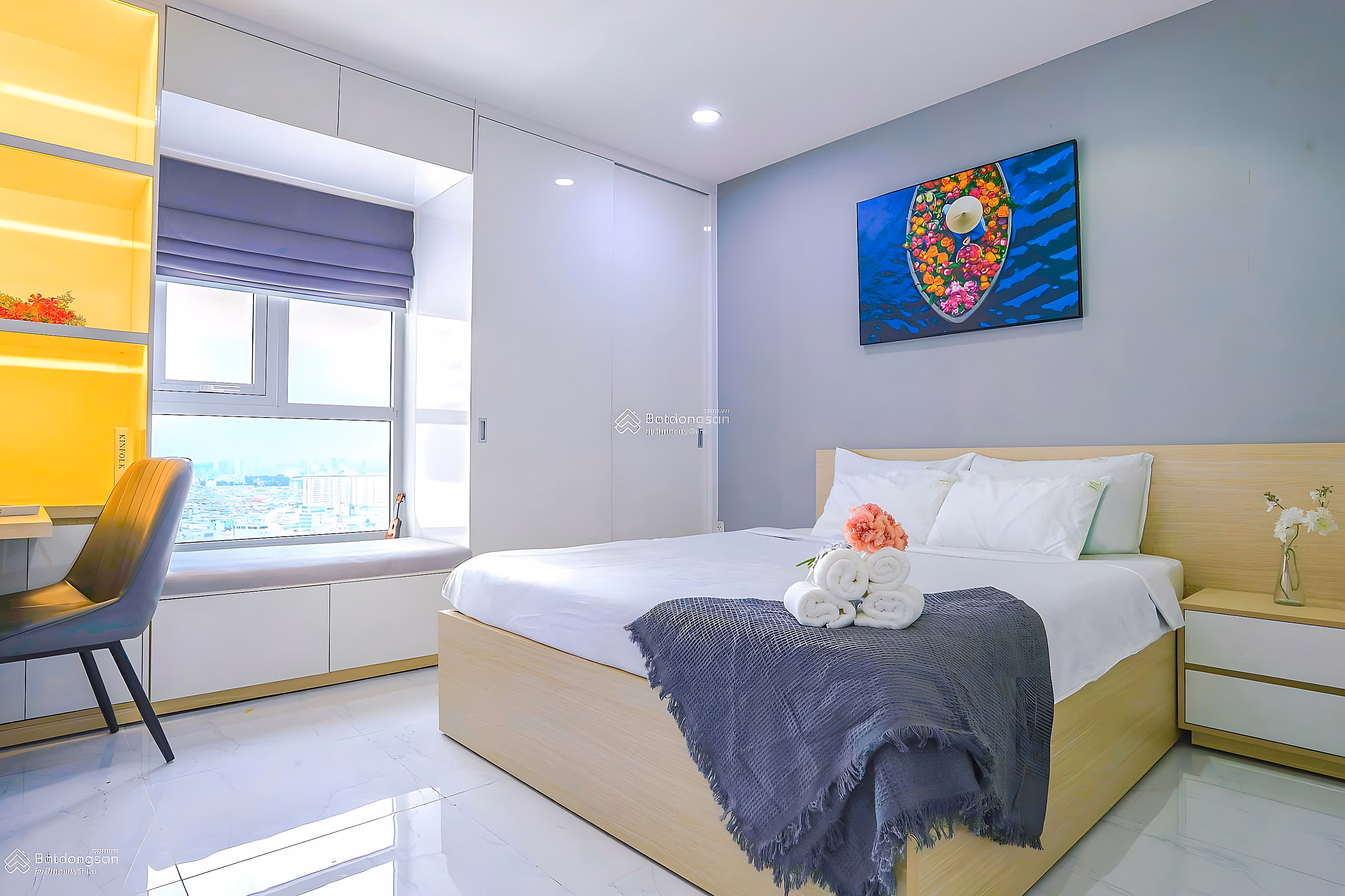 Terra Royal apartment for rent on Ly Chinh Thang, 58m2, 2 bedrooms, 1 full bathroom, price 20 million/month***