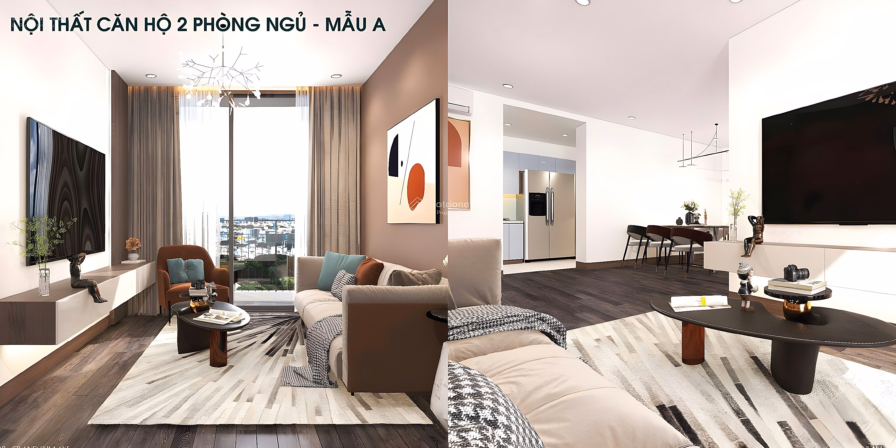 Due to work transfer, need to urgently sell apartment 2 bedrooms + 1 92m2 Grand Sunlake Van Quan, Ha Dong, city view