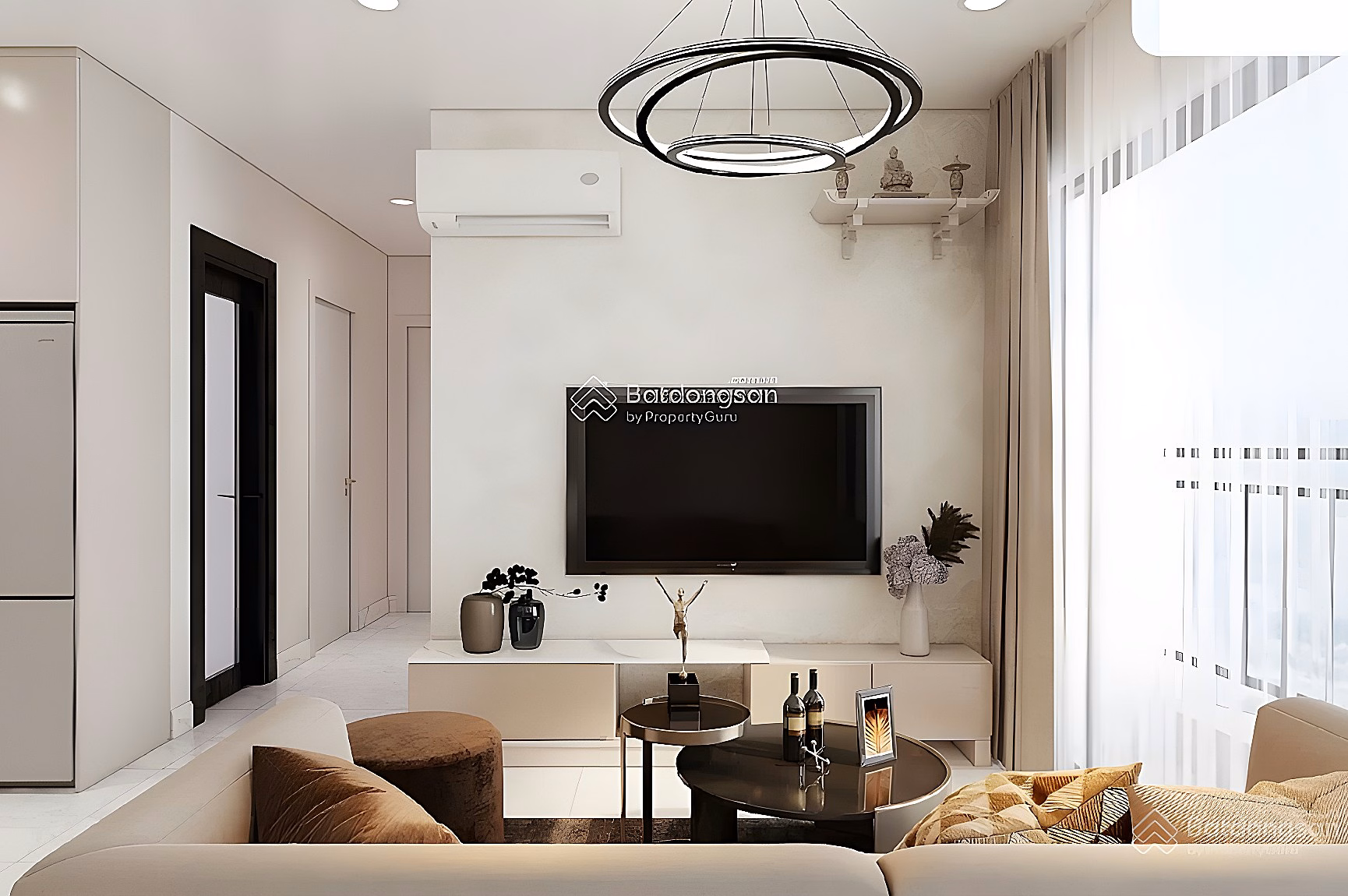 Newton Residence luxury apartment for rent, 100m2, 3 bedrooms, 2 bathrooms, fully furnished, price 23 million/month