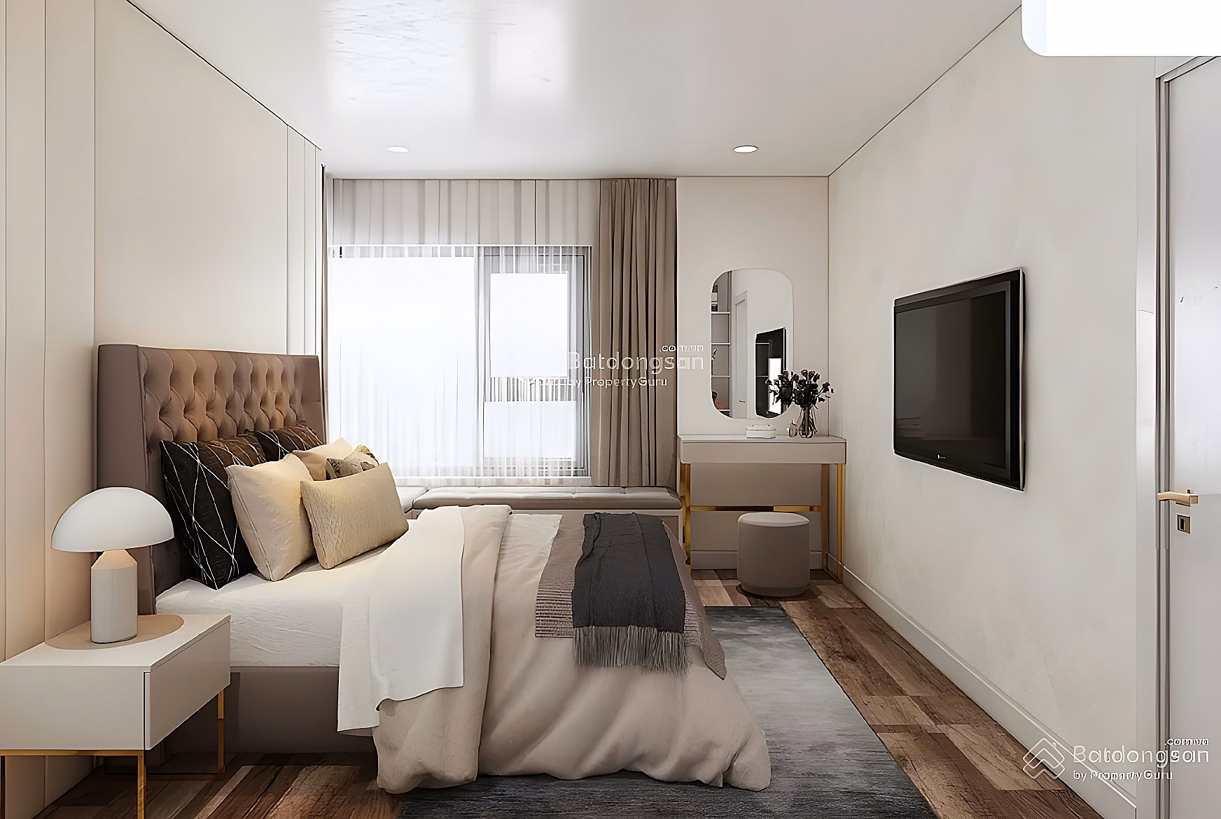 Newton Residence luxury apartment for rent, 100m2, 3 bedrooms, 2 bathrooms, fully furnished, price 23 million/month