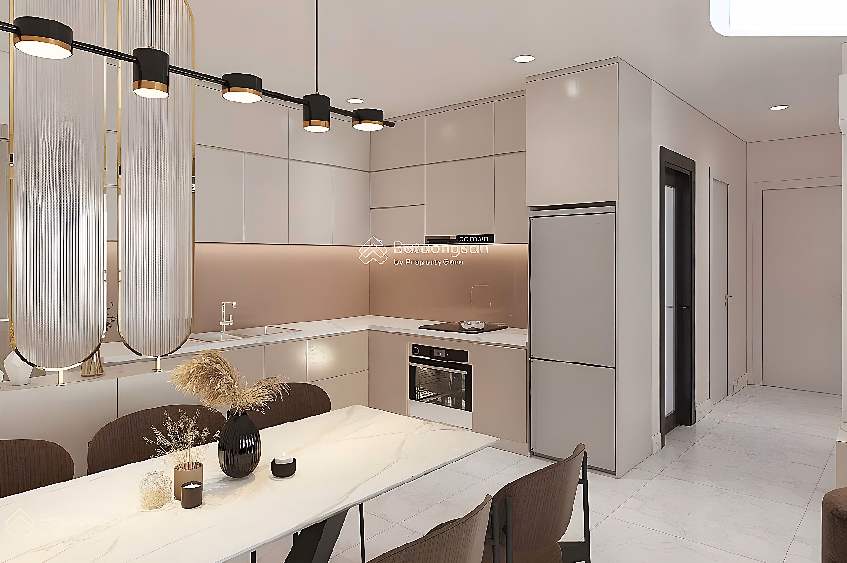 Newton Residence luxury apartment for rent, 100m2, 3 bedrooms, 2 bathrooms, fully furnished, price 23 million/month