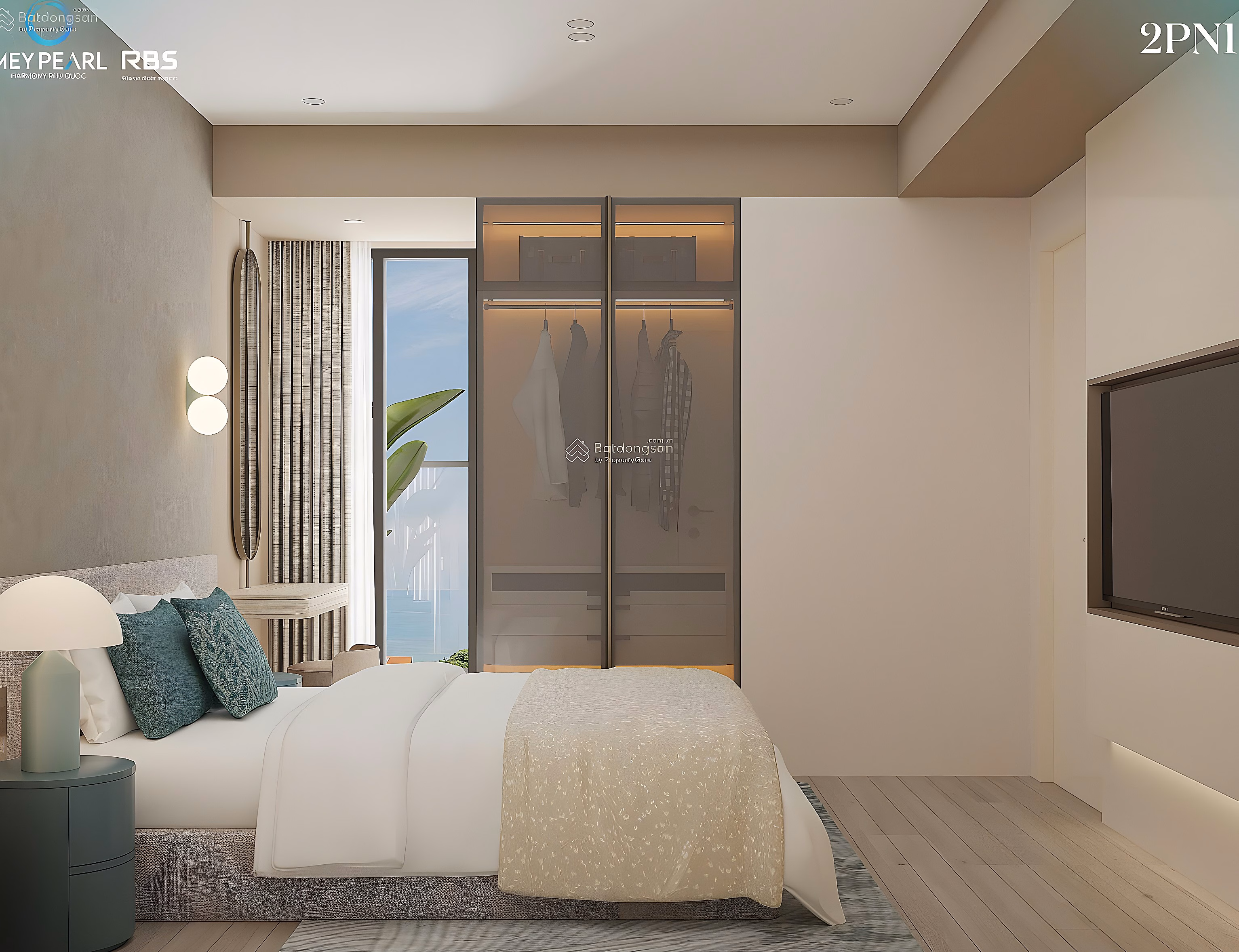 Only 1 apartment on the 18th floor, 2 bedrooms (diplomatic capacity). View directly to the sea as shown. Long-term ownership