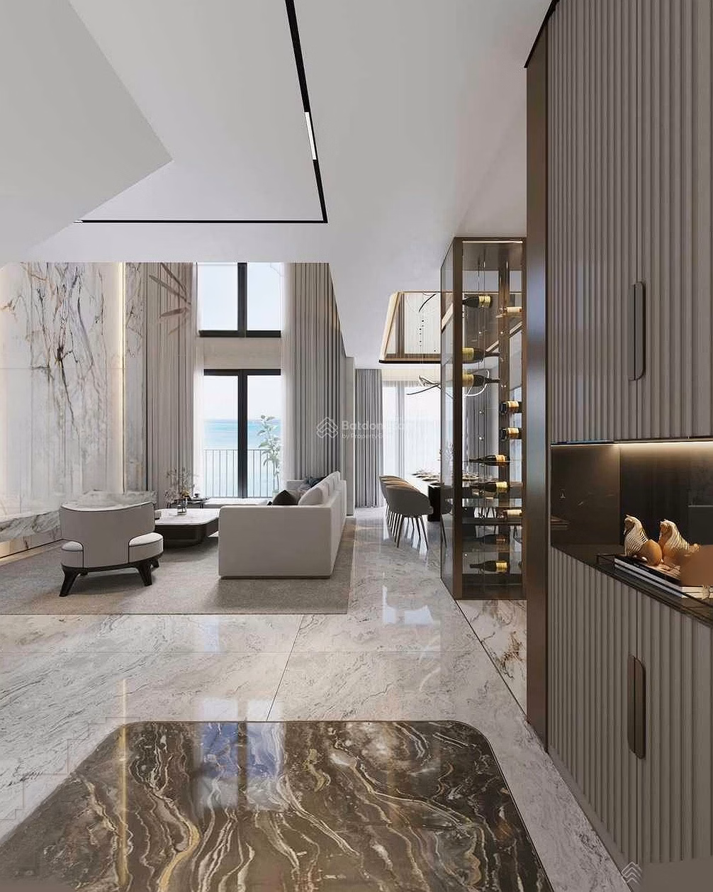 Owner selling luxury beach apartment 2 bedrooms, 100m2, high floor vip 120 Vo Nguyen Giap, full Luxury furniture