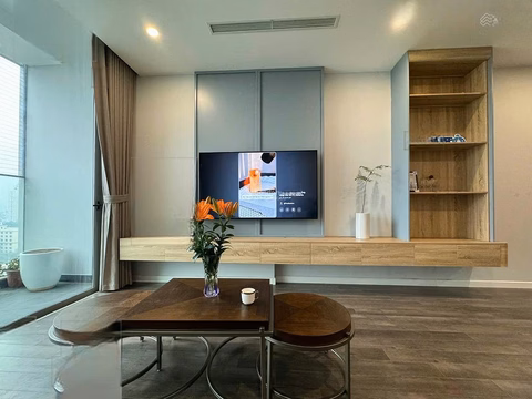 Apartment for rent with 3 bedrooms, 2 bathrooms. Basic/full furniture, beautiful view at The Nine, Pham Van Dong. Price 20 million/month