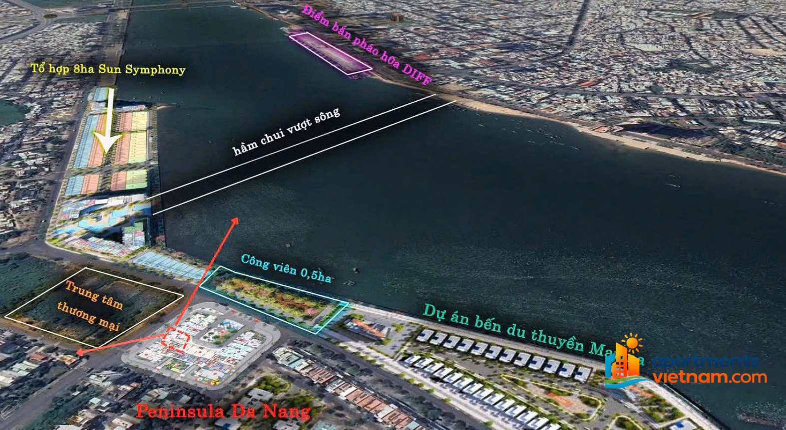 HOT! FROM ONLY 58 MILLION/M2 - OWN AN APARTMENT WITH DIRECT VIEW OF HAN RIVER PENINSULA. DISCOUNT UP TO 18%