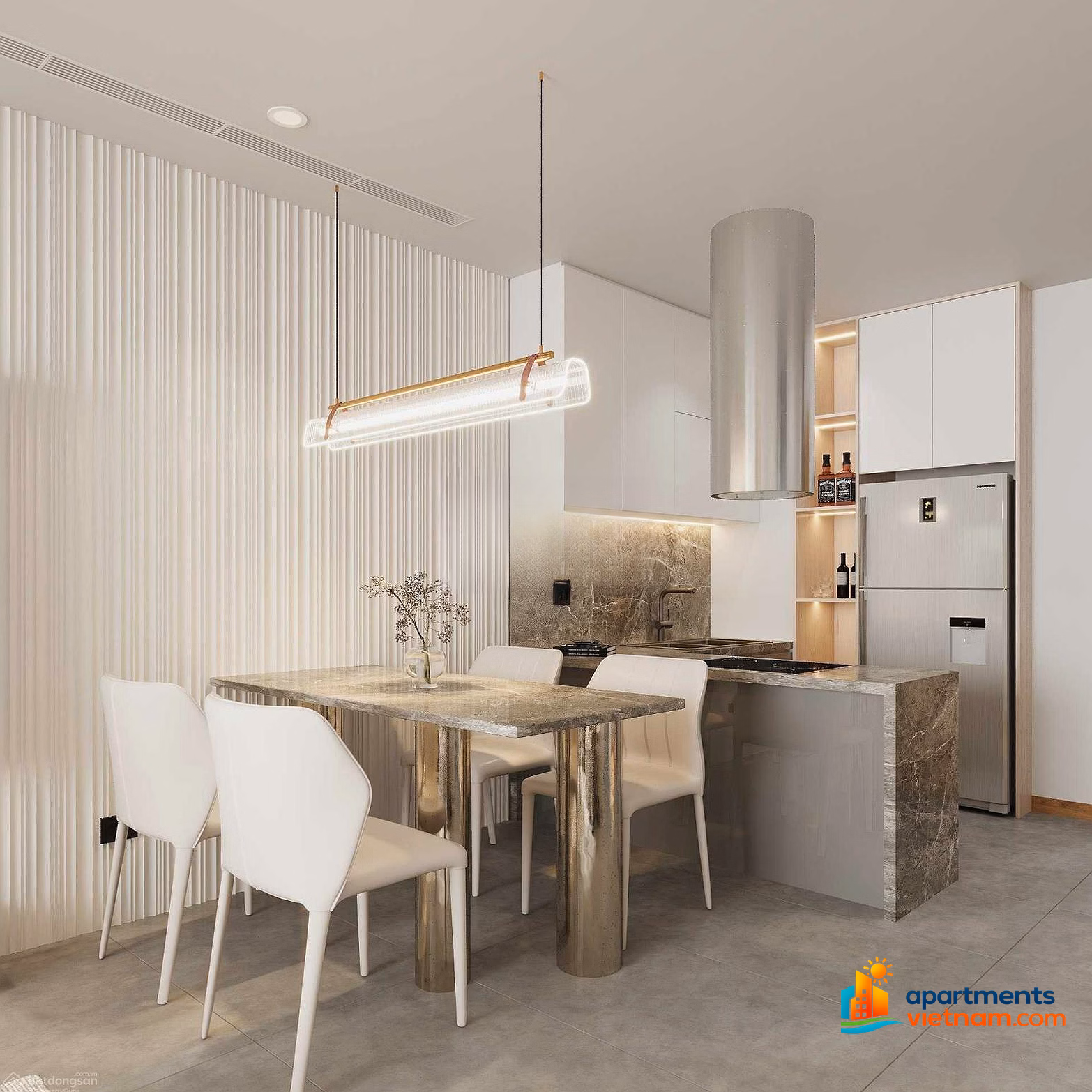 2 bedroom corner apartment for rent, fully furnished, Han river view, newly handed over by SAM Towers