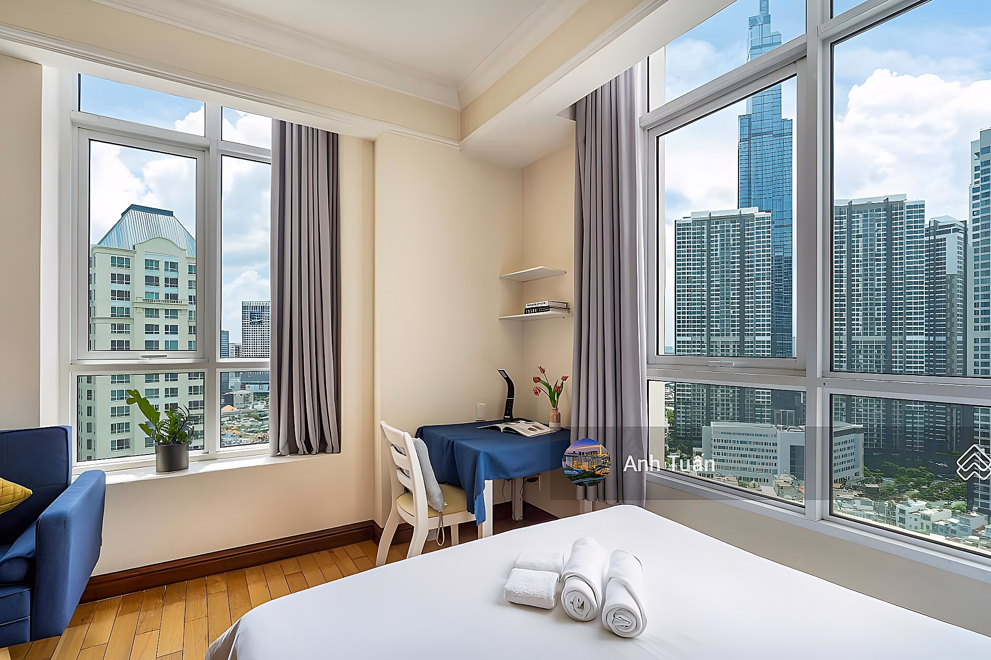 Apartment for sale in The Manor, Binh Thanh, area 68m2, 2 bedrooms, 1 bathroom, price: 7.4 billion