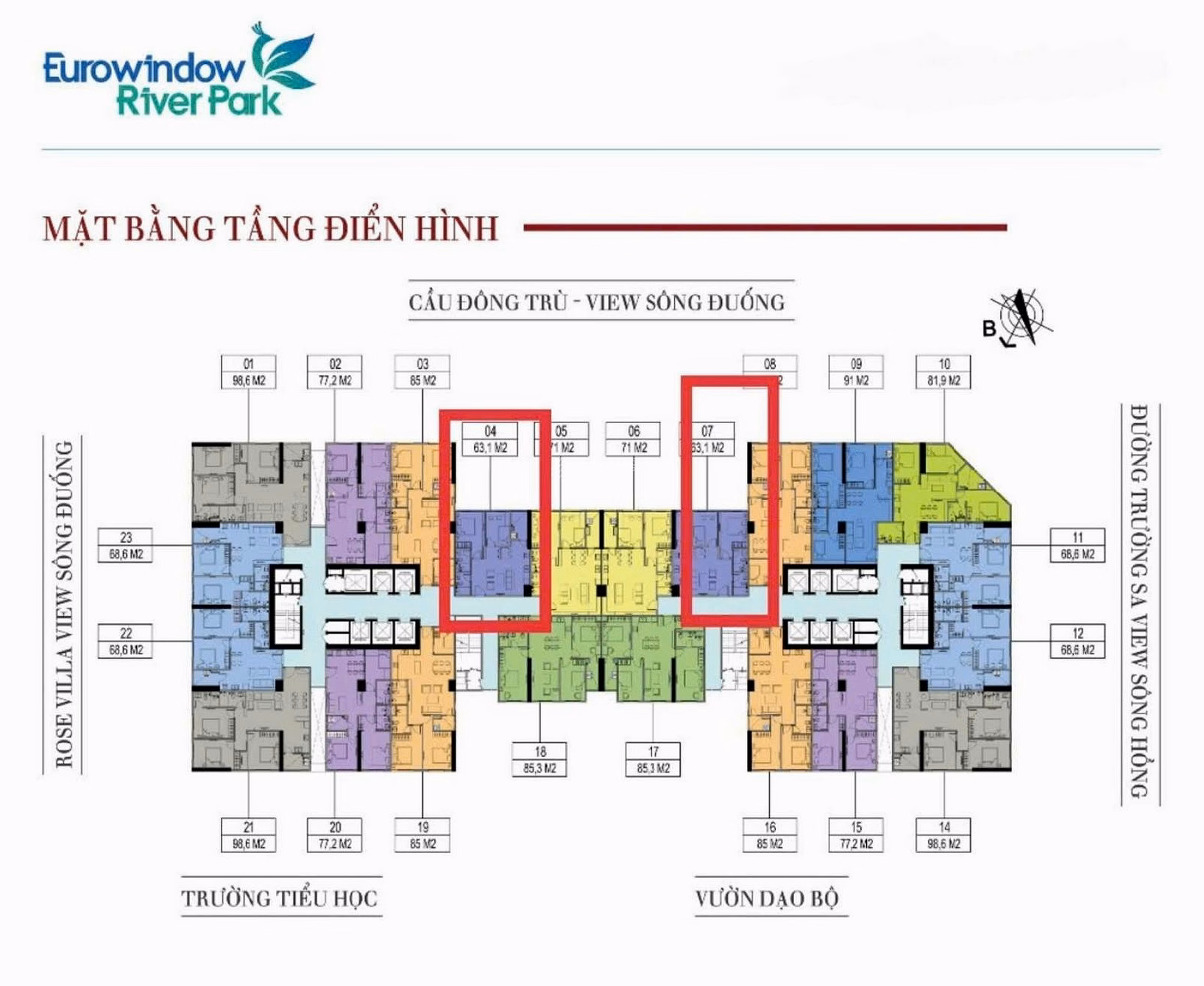CC for sale Eurowindow River Park apartment 63m2, 2 bedrooms, 2 bathrooms, fully furnished, river view***