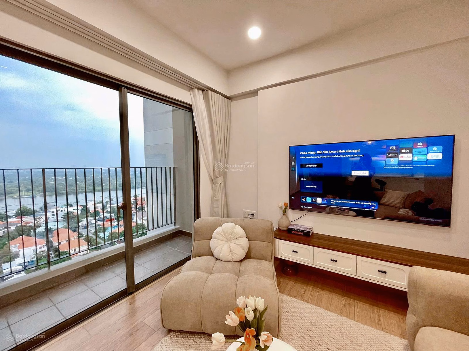 Masteri Thao Dien apartment for sale, 2 bedrooms, river view, tower T4, area 76.4m², pink book available***