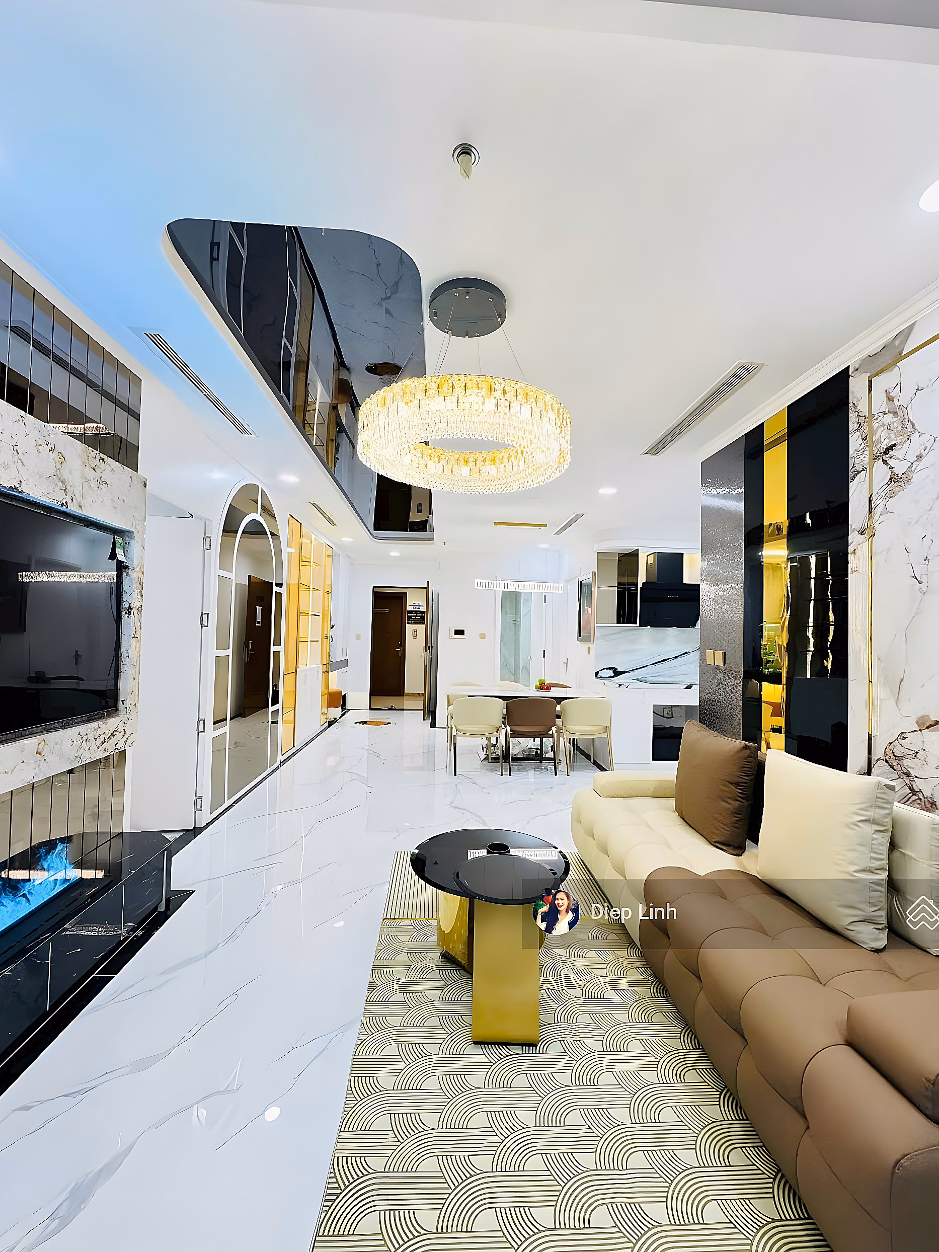 The owner urgently rents out an apartment with usable area of ​​90m2, fully furnished and decorated, priced at 19.9 million***