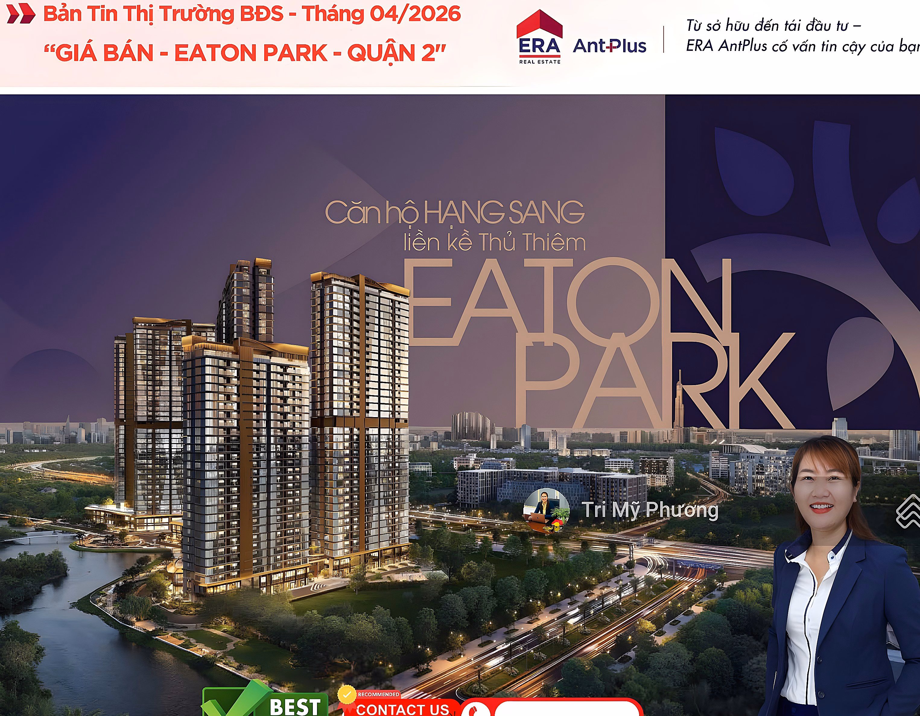 Good price transfer - 1 bedroom, 2 bedroom, 3 bedroom apartment - Eaton Park - Gamuda Land, District 2