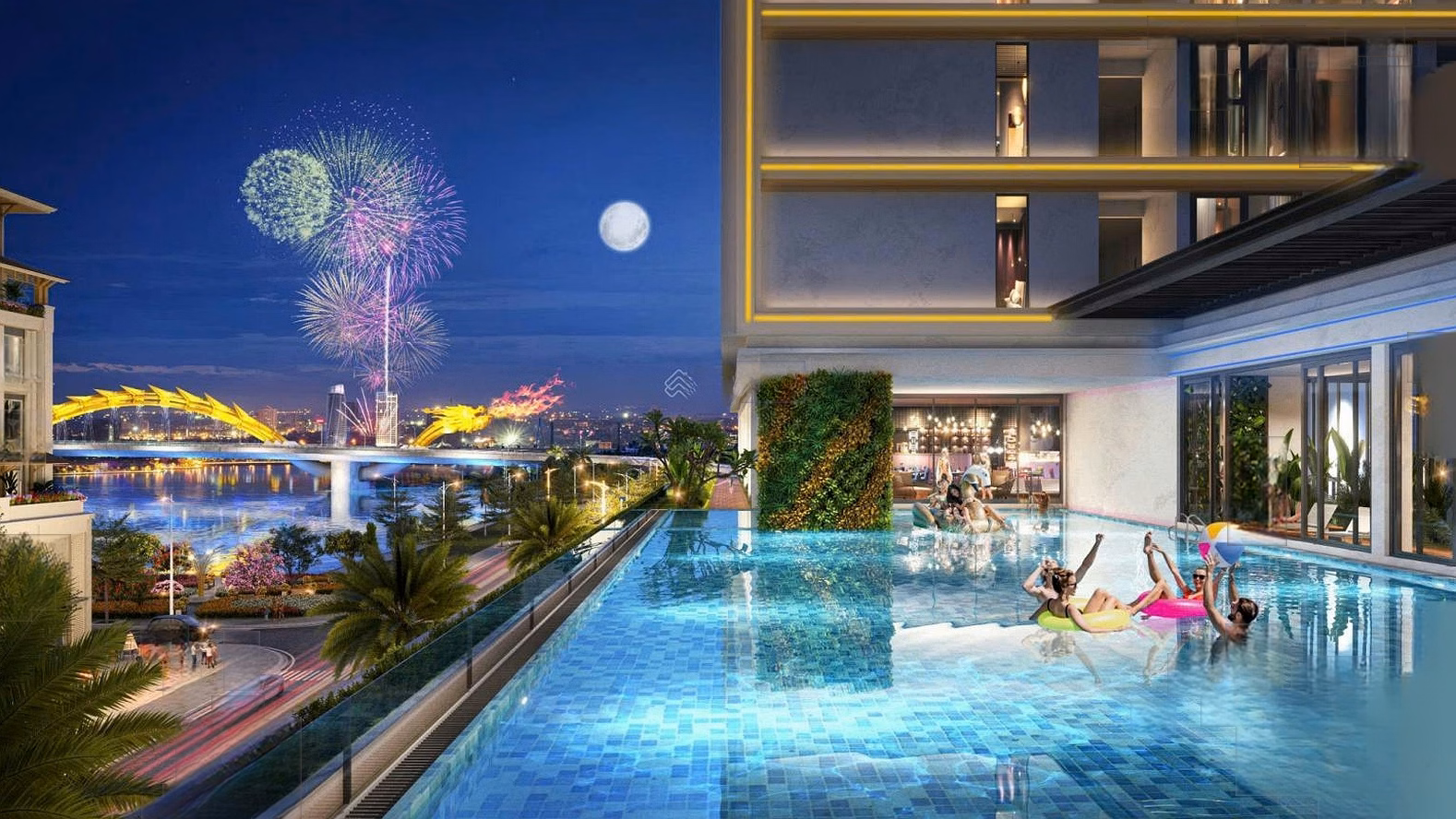 Selling a 3-bedroom corner apartment facing the Han River - dragon bridge view