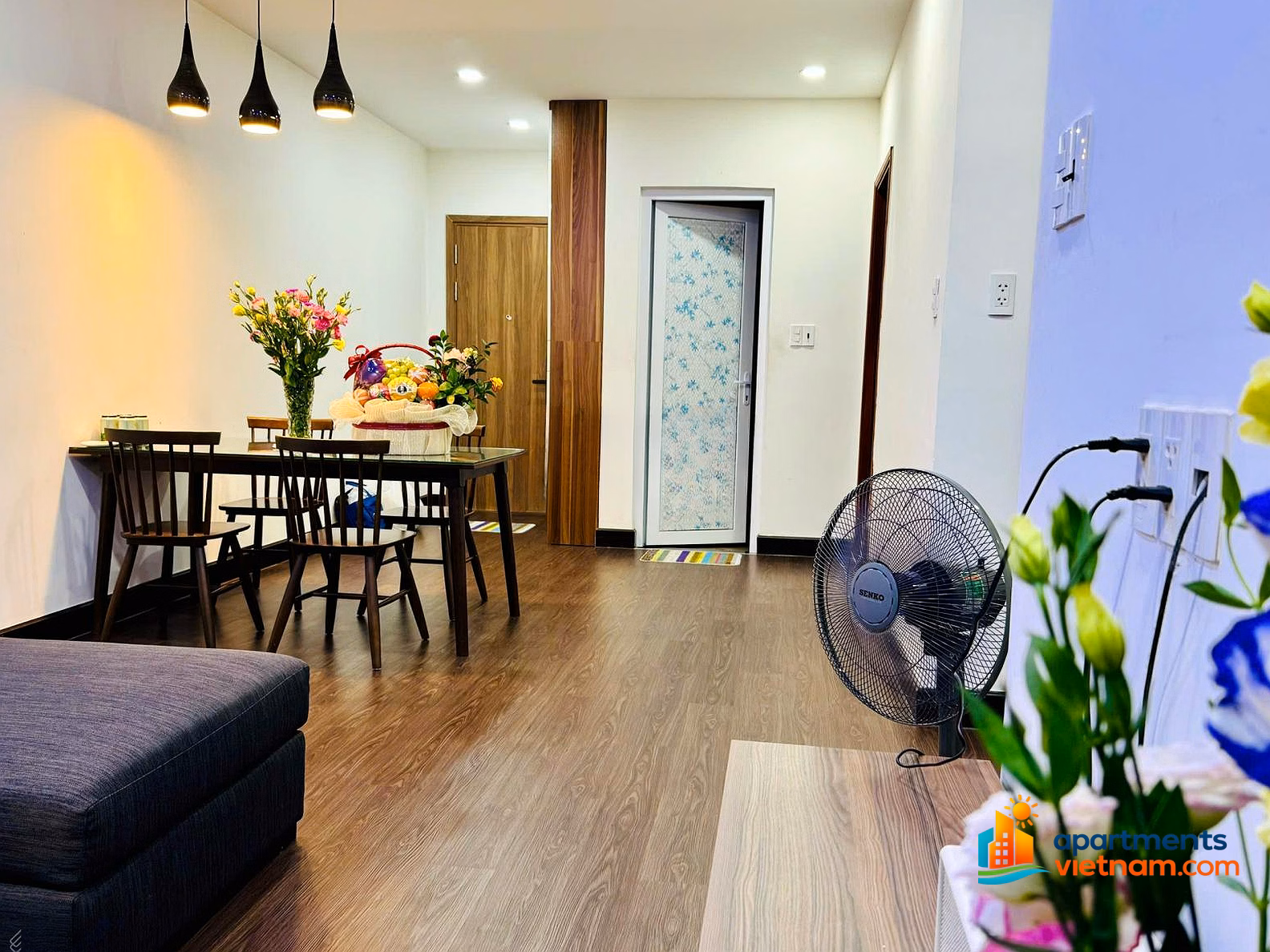 Phu Gia apartment for rent 2 bedrooms - 2 bathrooms, 72m² (2 bedrooms - 2 bathrooms) with furniture, price 7 million/month, full amenities