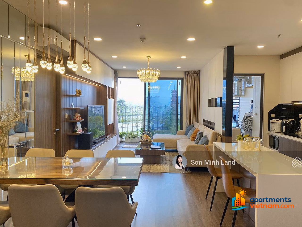 Many 1-bedroom, 2-bedroom, 3-bedroom, 4-bedroom apartments for rent, ready to move into new house with beautiful furniture in Ha Do. Son Minh Land