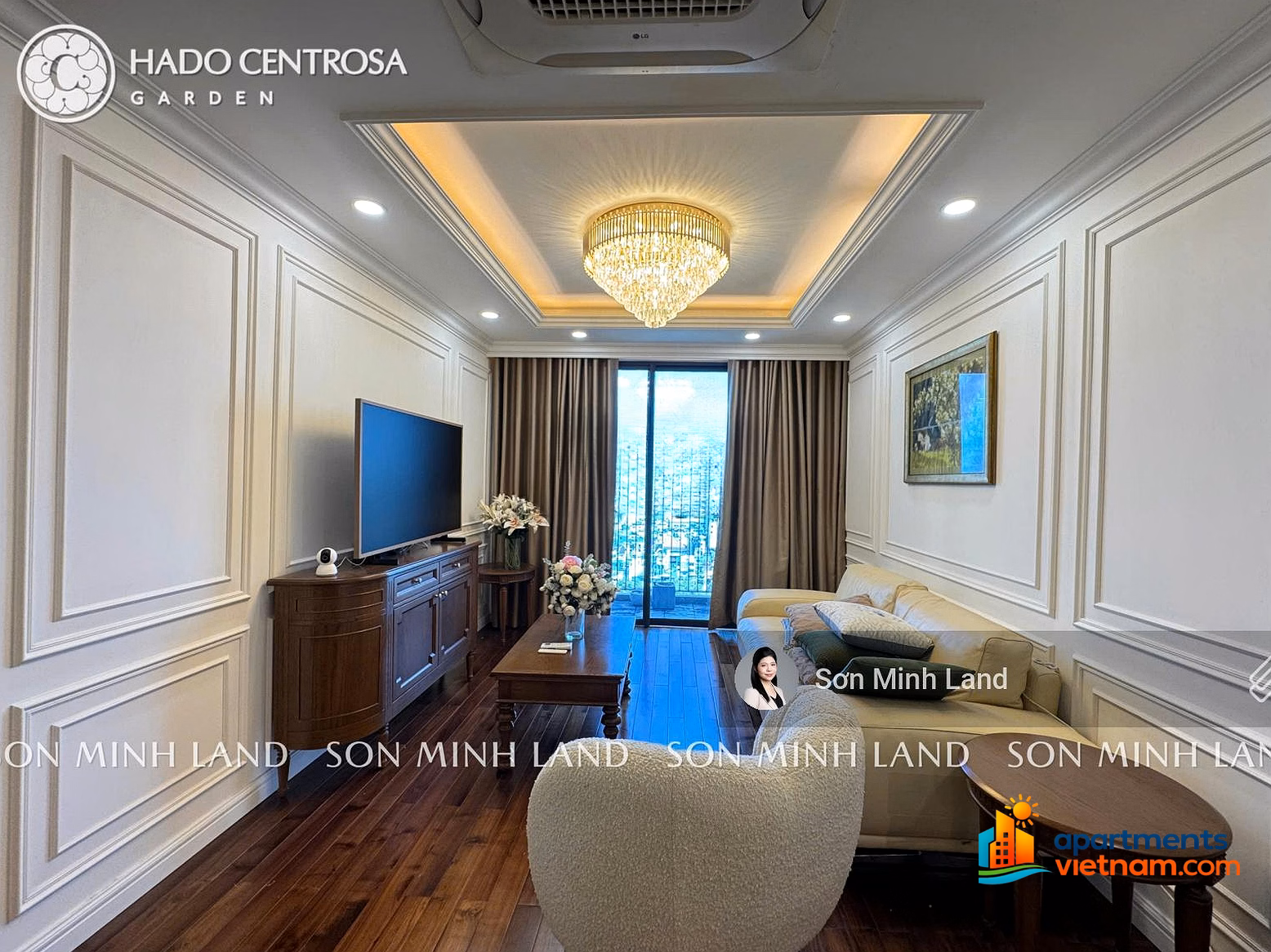 Many 1-bedroom, 2-bedroom, 3-bedroom, 4-bedroom apartments for rent, ready to move into new house with beautiful furniture in Ha Do. Son Minh Land
