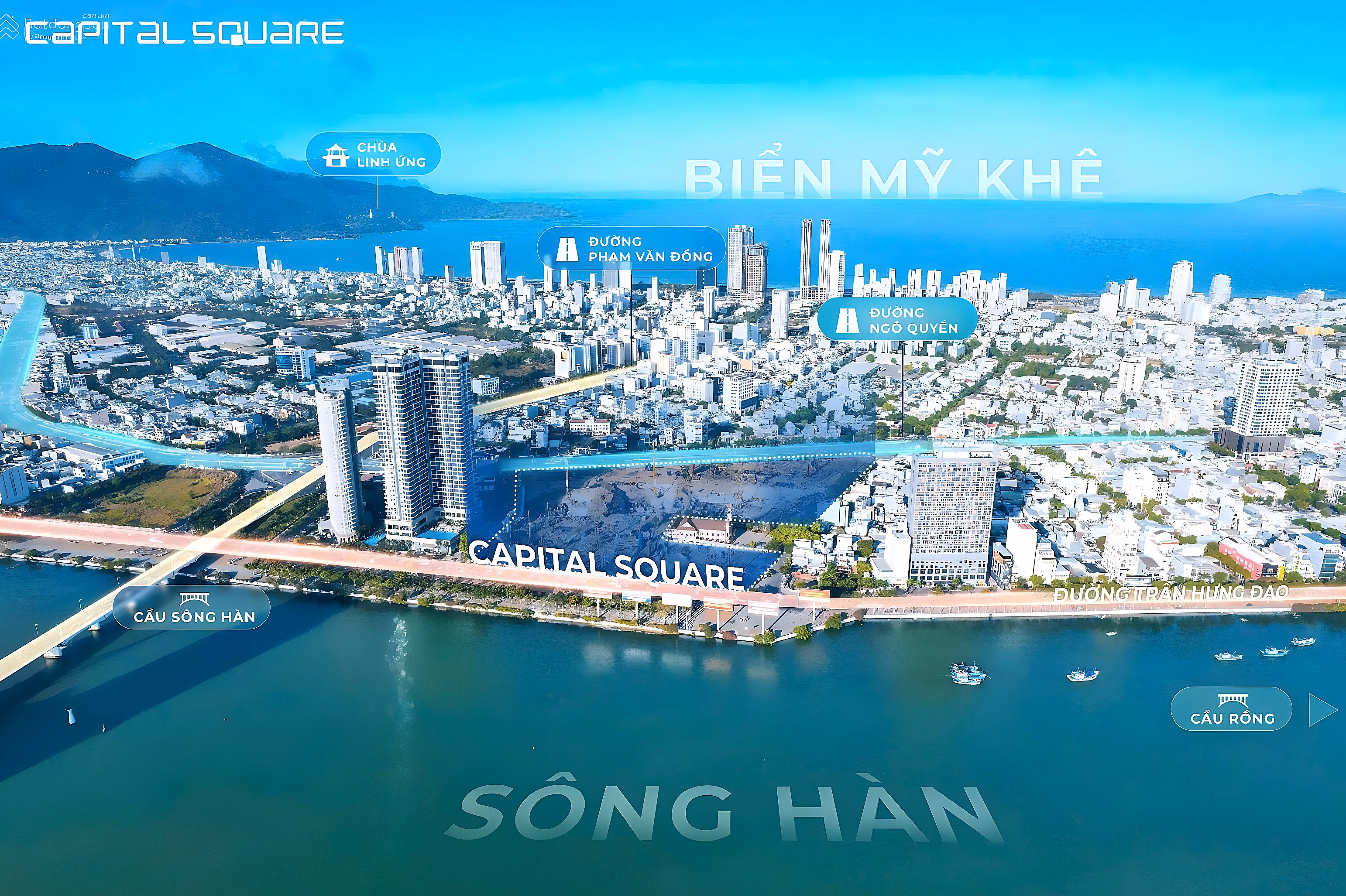 Super hot 1 bedroom+ apartment fund - Capital Square fronting Han River - close to Vincom Da Nang