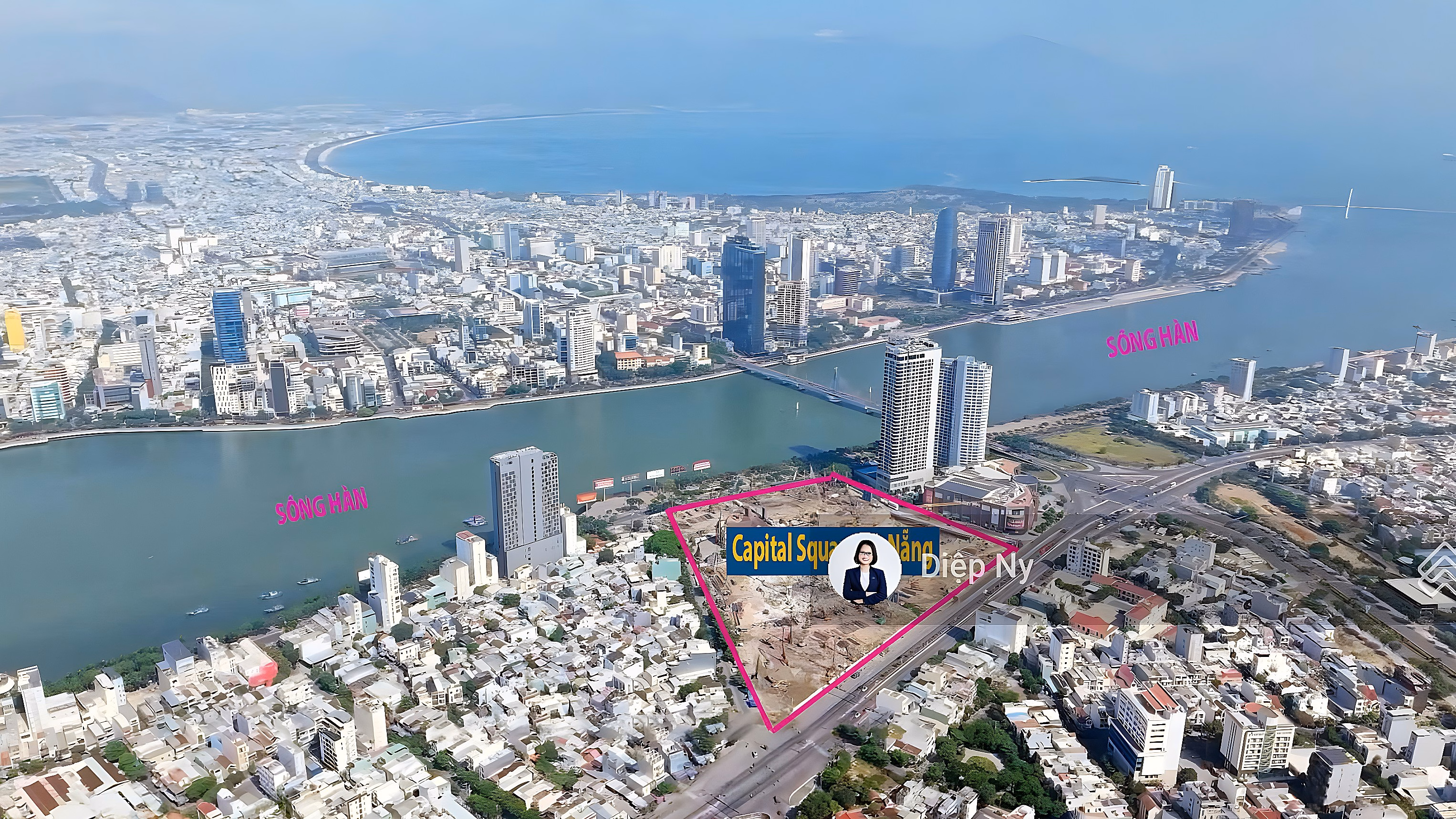 Super hot 1 bedroom+ apartment fund - Capital Square fronting Han River - close to Vincom Da Nang