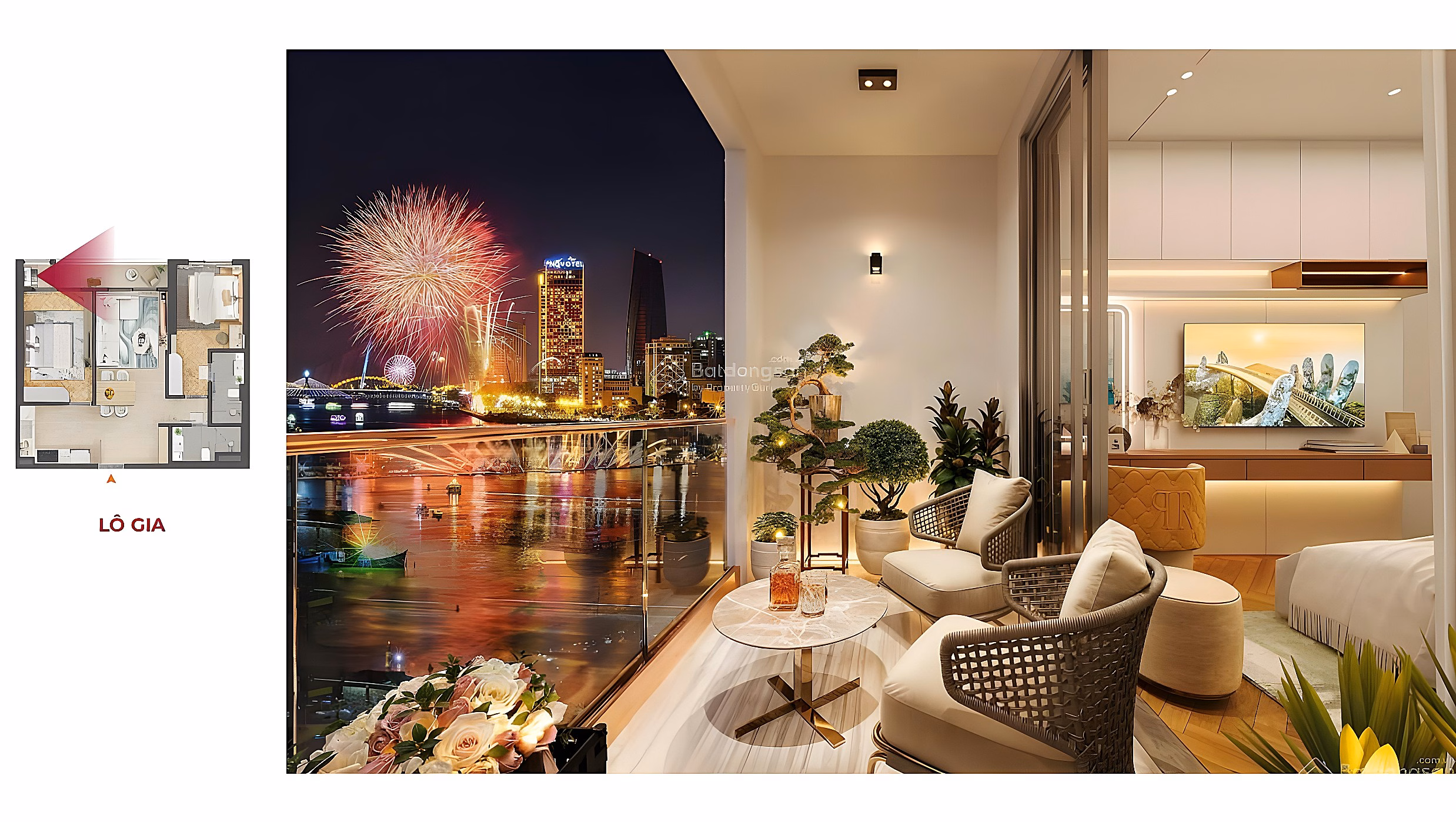 Hot! Peninsula Da Nang fireworks view apartment - High floor apartment fund - Han river view - Long-term pink book