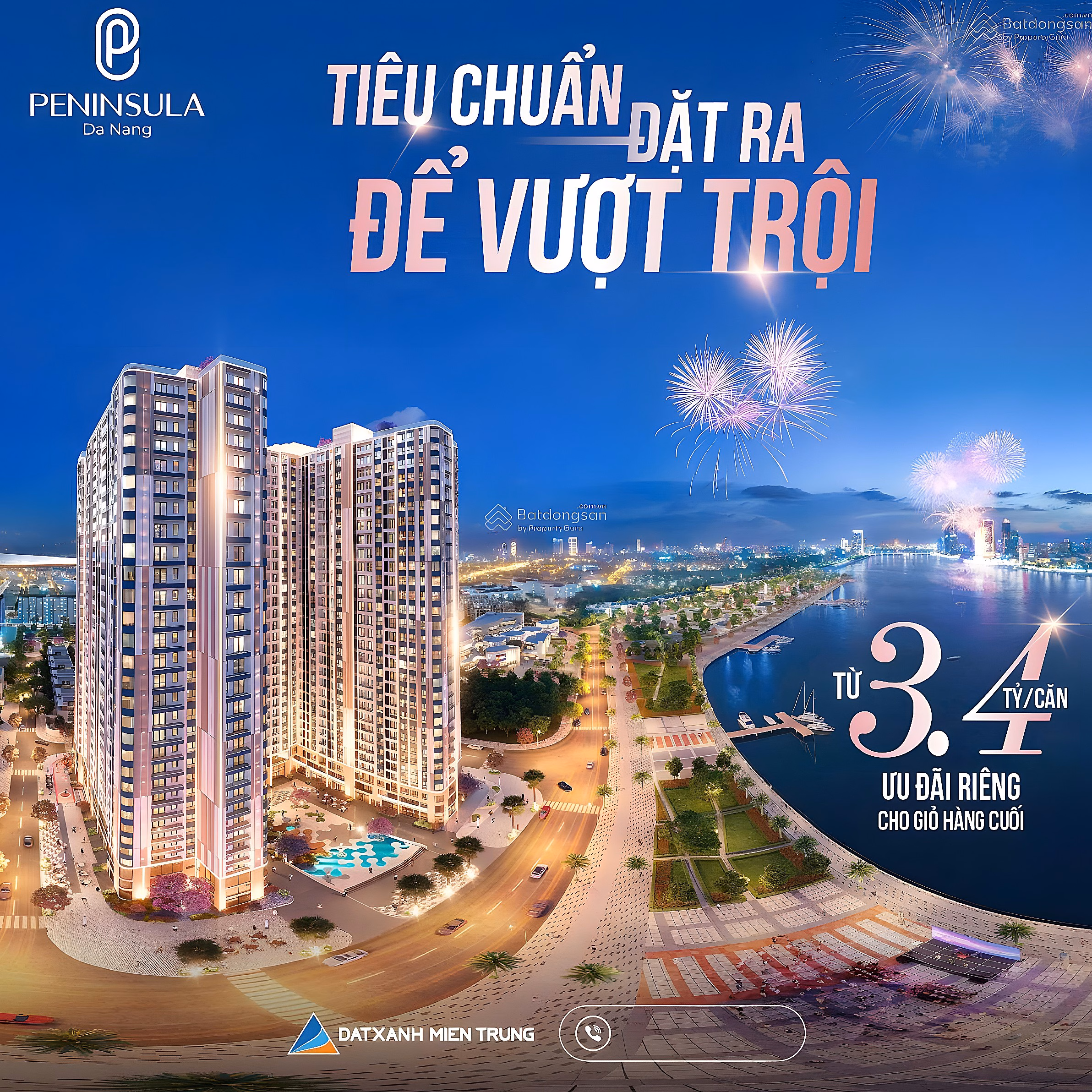 Hot! Peninsula Da Nang fireworks view apartment - High floor apartment fund - Han river view - Long-term pink book