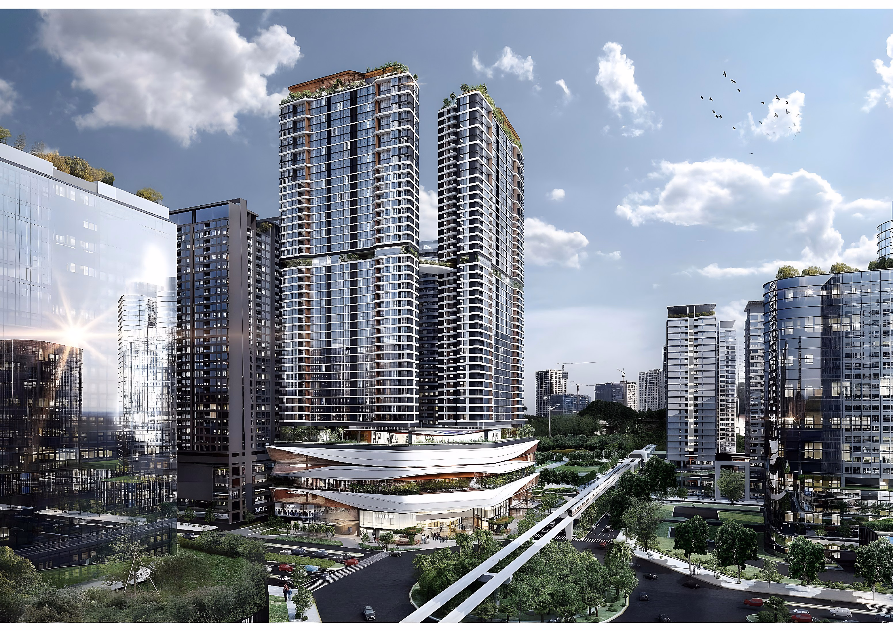 (New). Urgent sale of apartment: 358m2 penthouse with super VIP floor. Building N01 - T6 Han Jardin