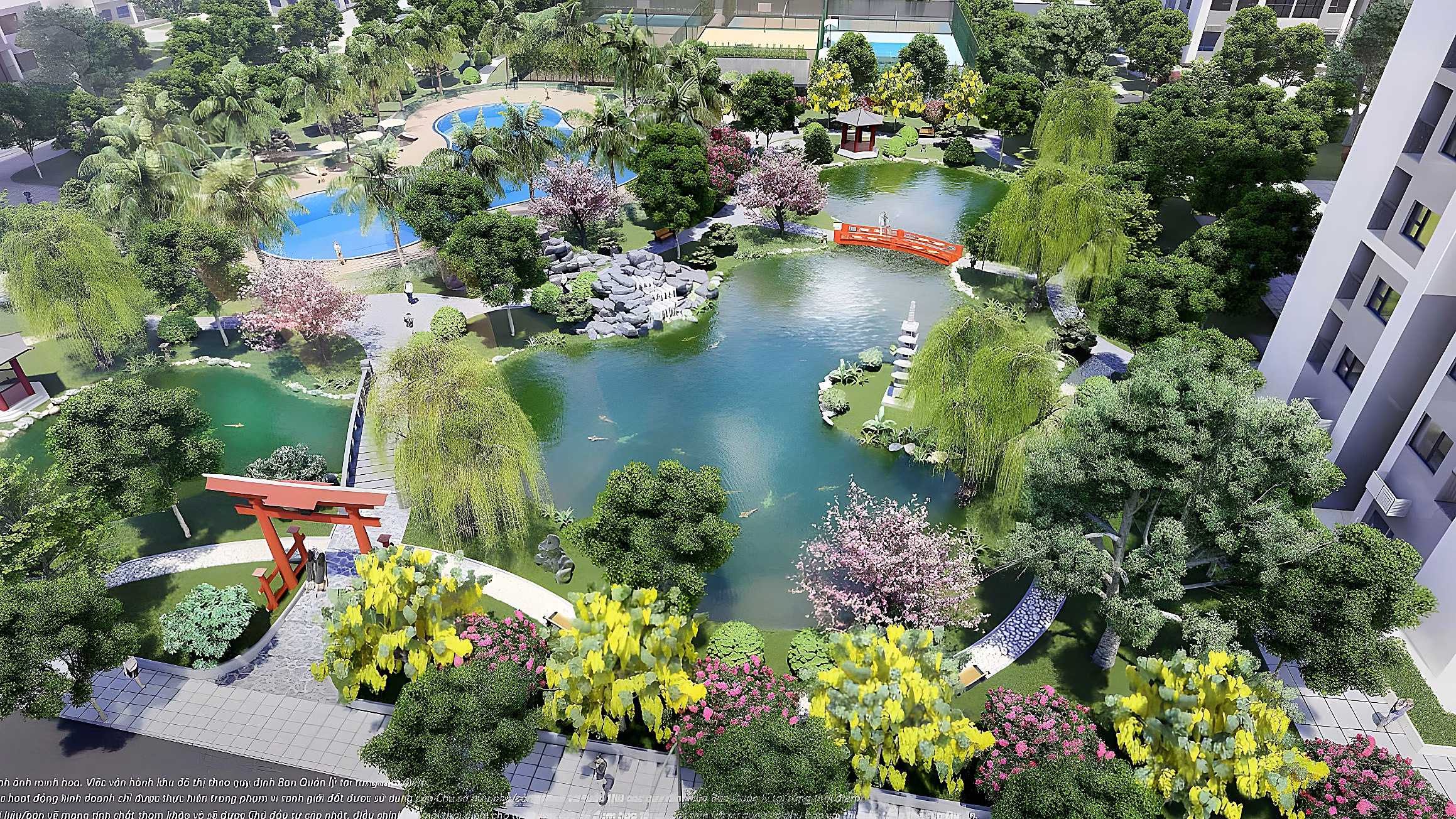 2 bedroom apartment 59m2 with Japanese Garden view, good price 2.9 billion TT, stretch 480 days, best price on the market***