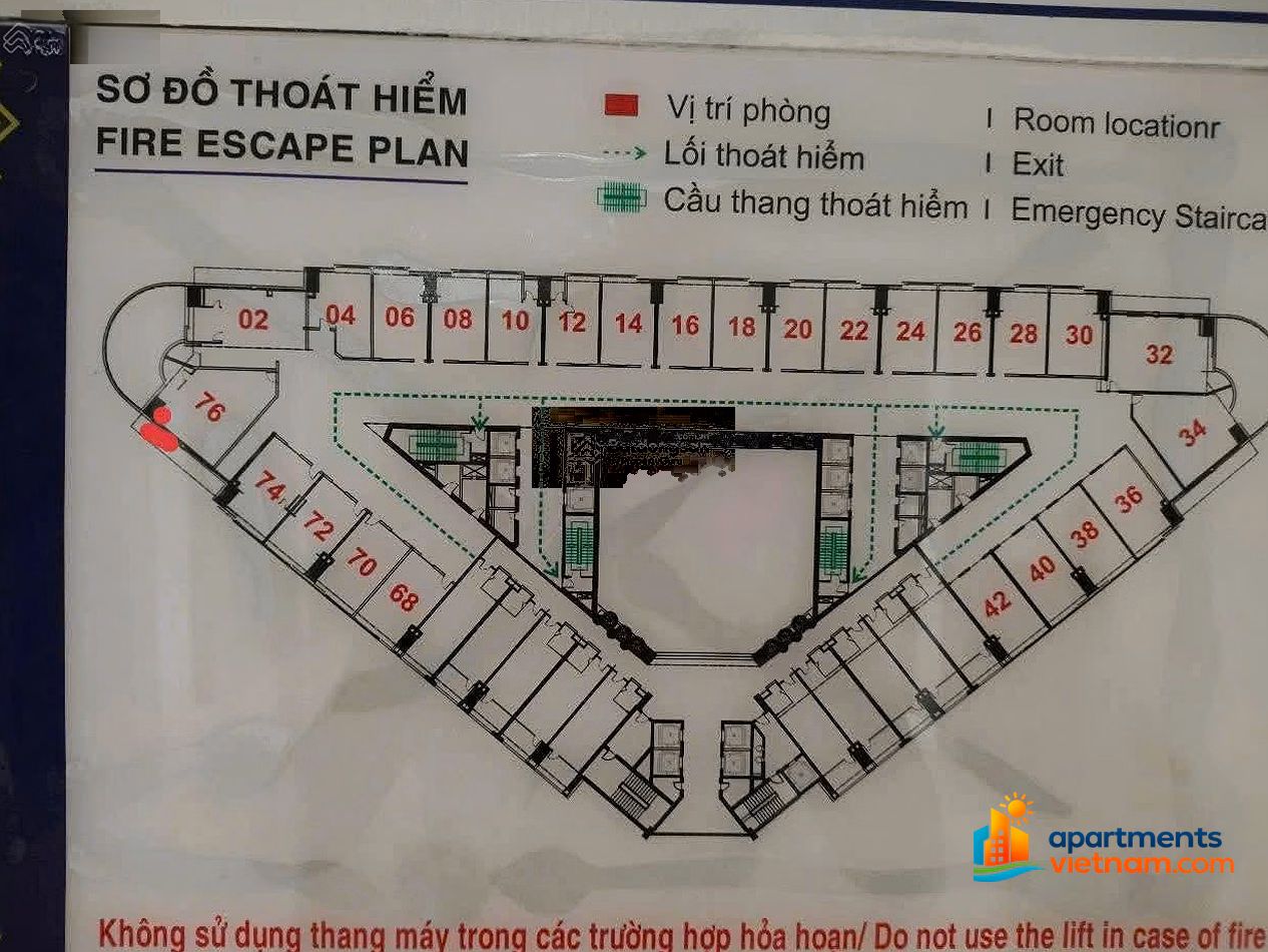 Super rare, the only remaining apartment is number 40 on the beach, beautiful floors, cheap price, at Muong Thanh number 4