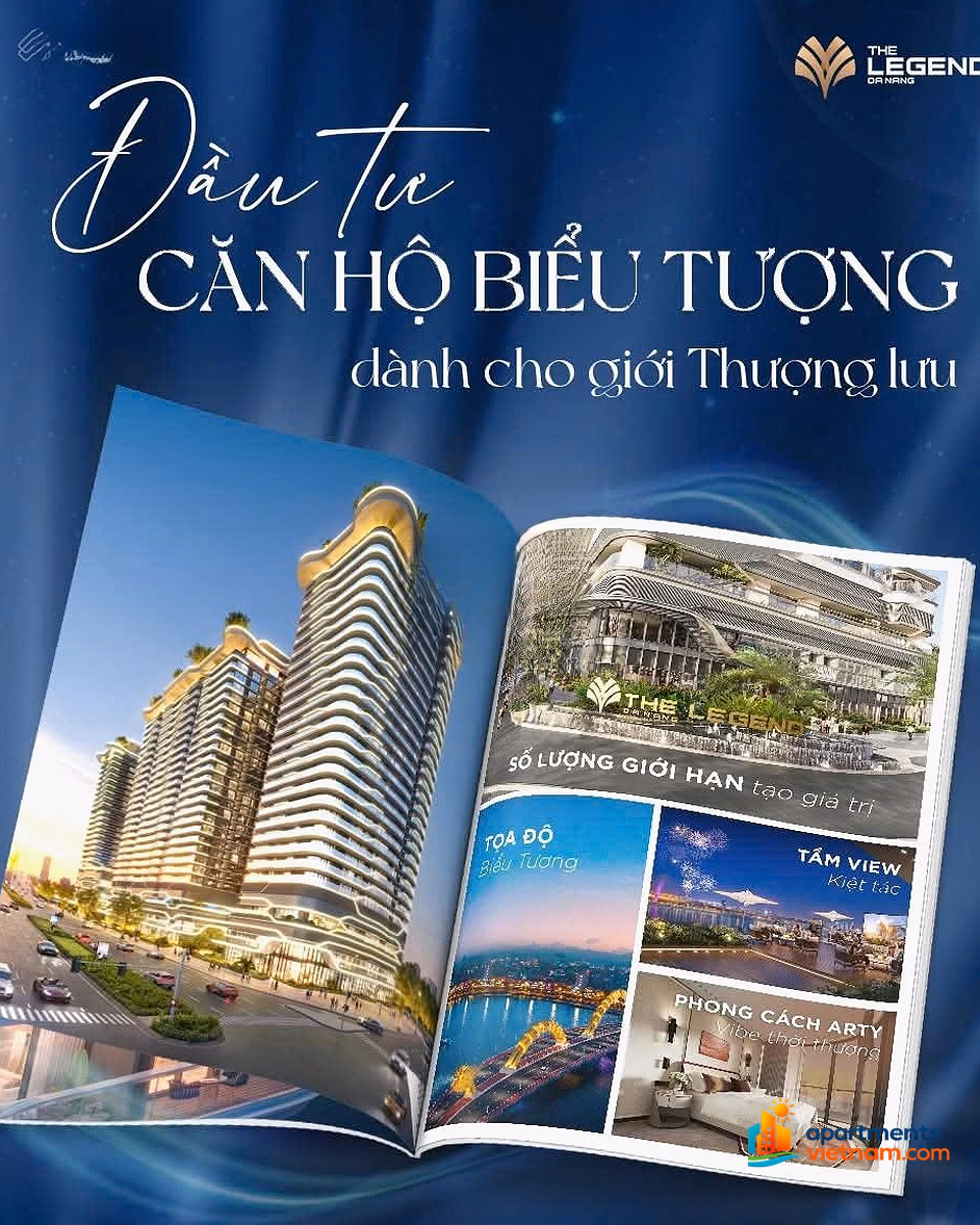 The Legend project is right at the beginning of Dragon Bridge, Son Tra night market, next to Han River - Da Nang International Financial Tower