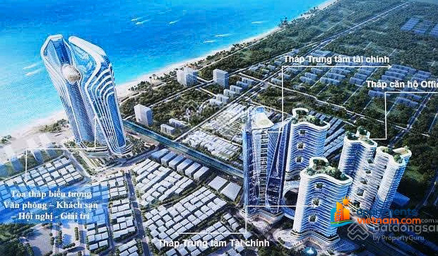 The Legend project is right at the beginning of Dragon Bridge, Son Tra night market, next to Han River - Da Nang International Financial Tower