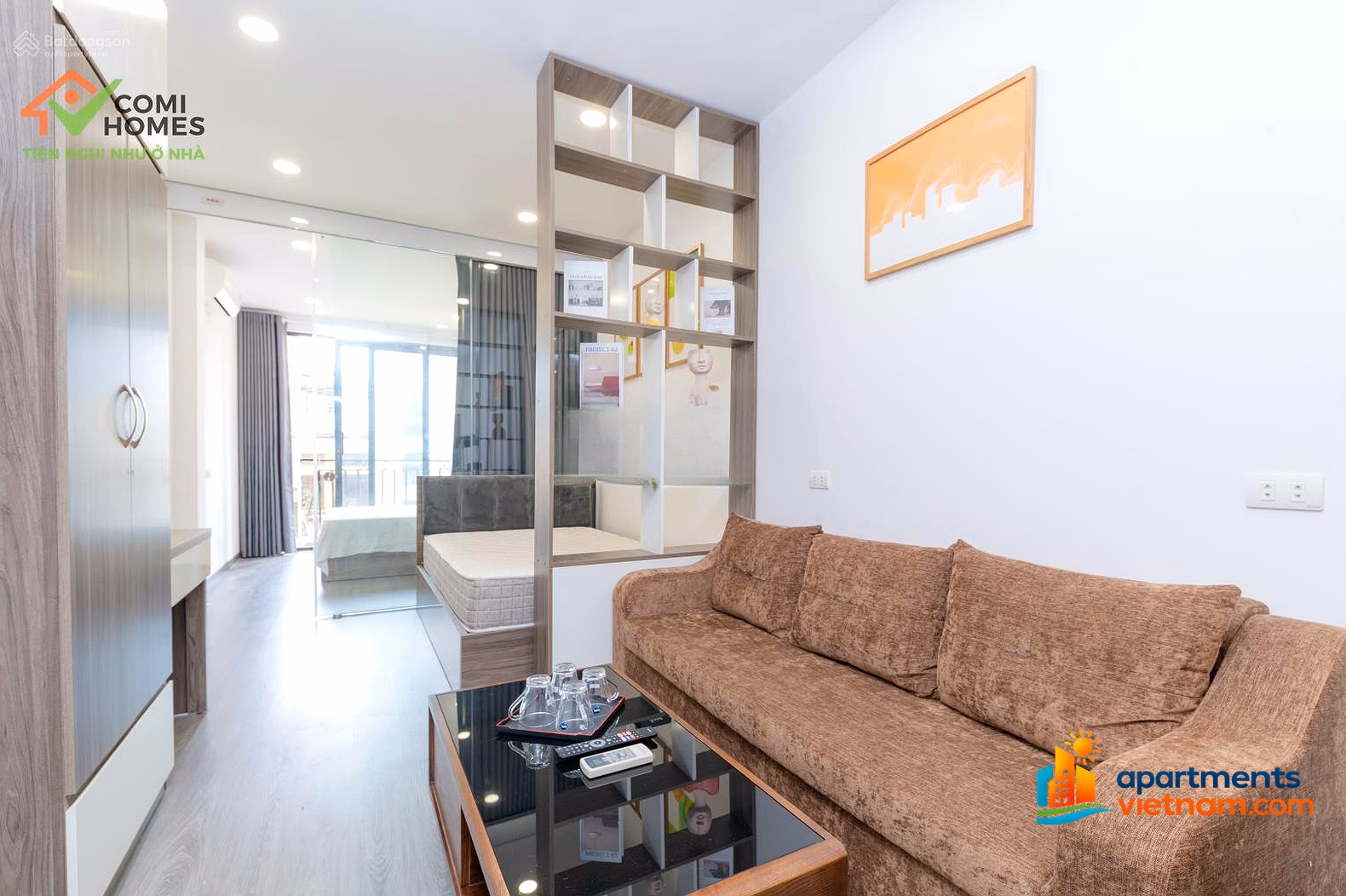 Owner for rent 1k1k apartment with full luxury furniture - 45m2 at 26 Chua Ha, Cau Giay center