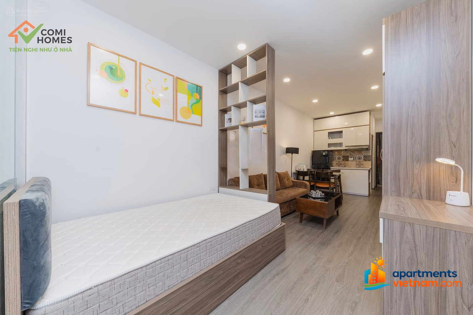Owner for rent 1k1k apartment with full luxury furniture - 45m2 at 26 Chua Ha, Cau Giay center