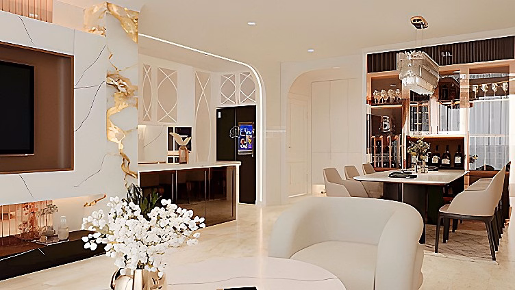 Selling PN-Techcons Hoa Su Phu Nhuan apartment, area 107m2, 2 bedrooms, 2 bathrooms, price 7,590 billion, 0907 488 ***