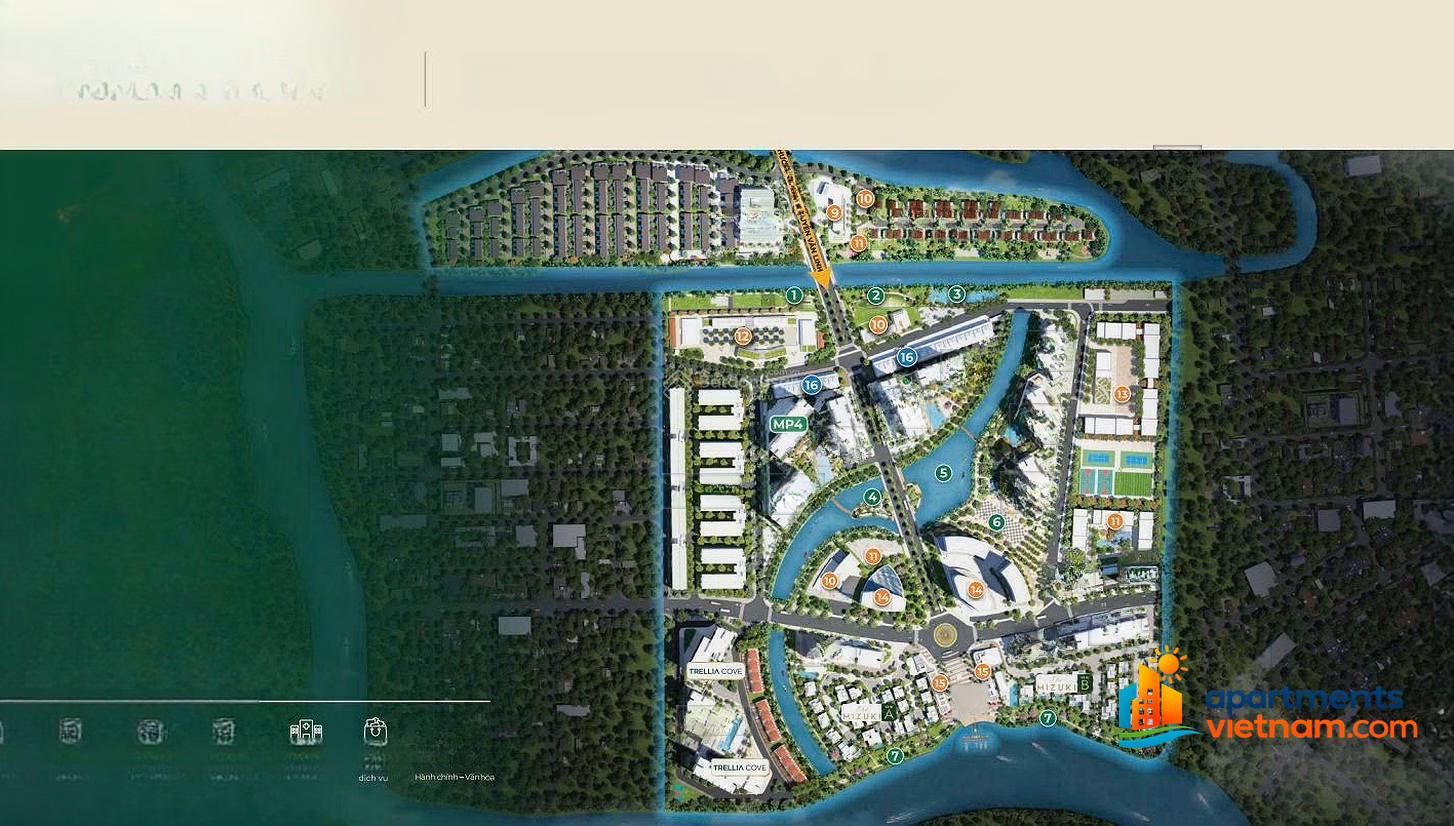 Selling apartments in Mizuki Park urban area from only 3.95 billion/unit