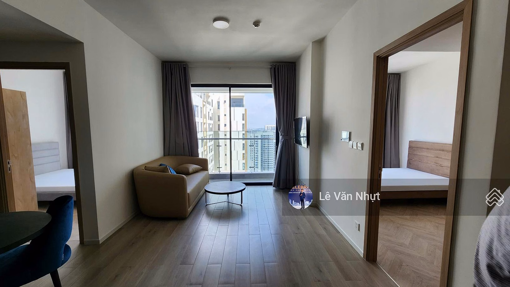 Corner apartment for sale, 2 bedrooms, middle floor - Tower D - fully furnished, Masteri Center Point, price 4.88 billion all in