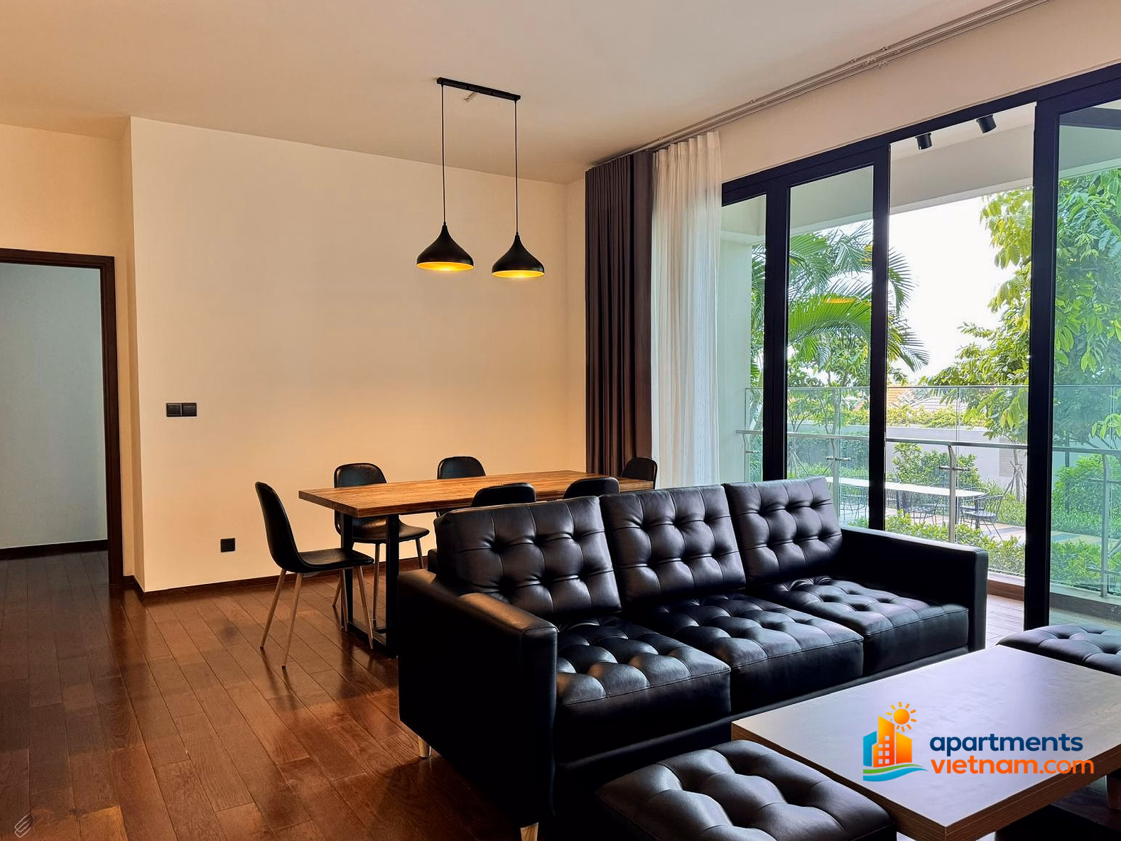 3 bedrooms for rent at D'Edge Thao Dien, garden apartment. Specializing in renting/transfering 1 bedroom - 4 bedroom d'Edge