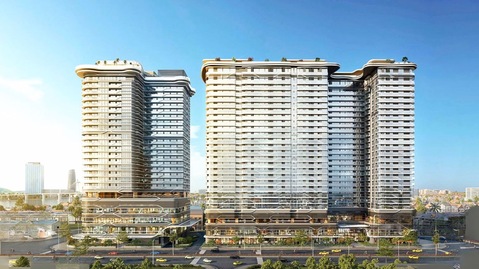 Outstanding 1-bedroom apartment The Legend City Da Nang - golden location right at Dragon Bridge - amazing fireworks view