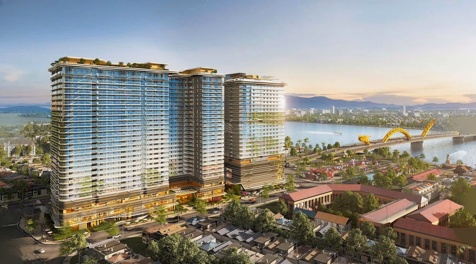 Outstanding 1-bedroom apartment The Legend City Da Nang - golden location right at Dragon Bridge - amazing fireworks view