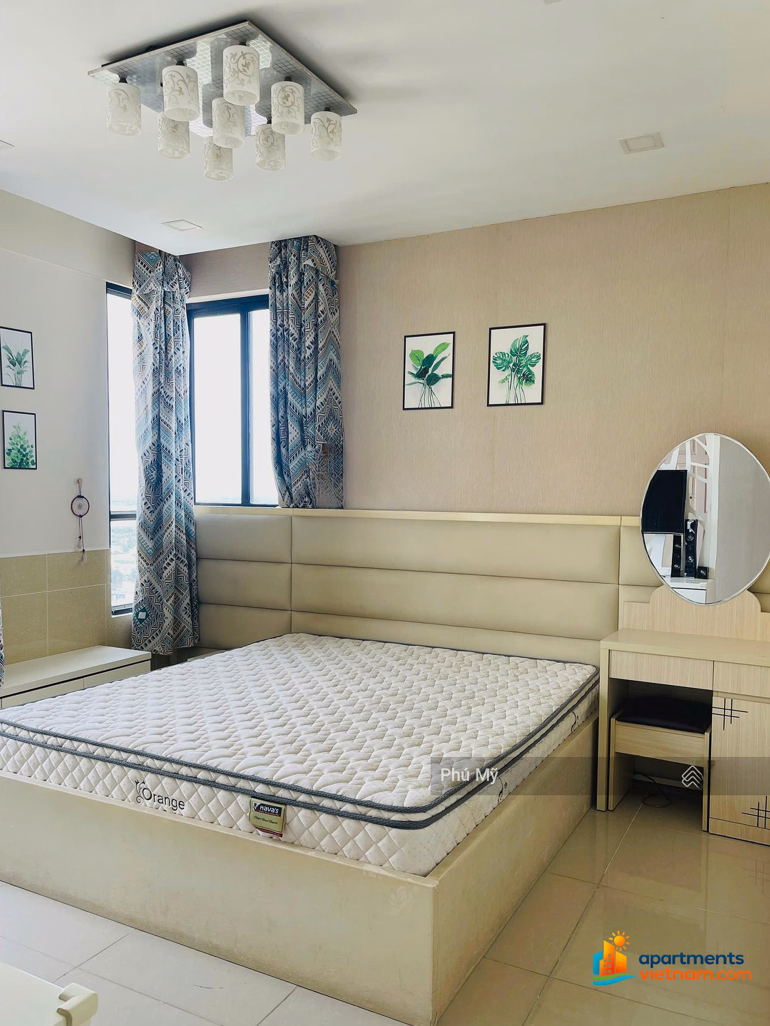 The Era Town apartment for rent in District 7. 160m2, 3 bedrooms, 3 bathrooms, full interior. Price is only 15.5 million/month