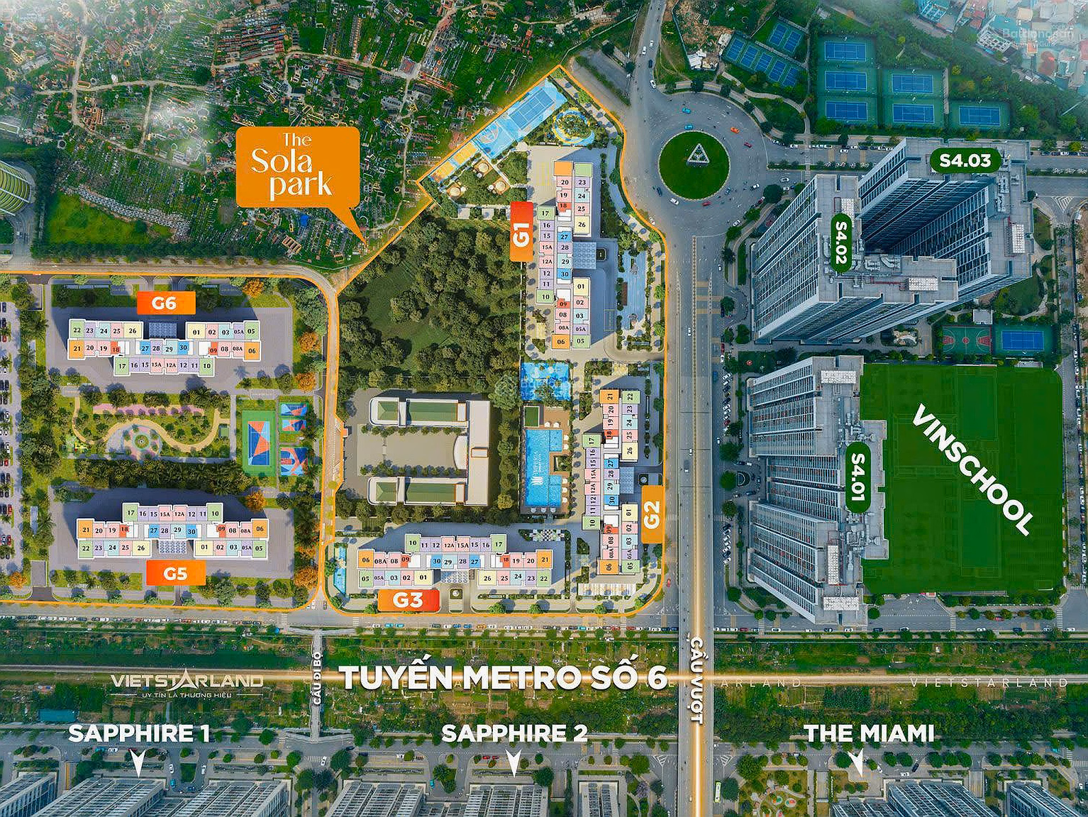 Selling 2 bedroom + 1 apartment 64m2-4.5 billion building G5.2217 Sola Park Vinhomes Smart City project