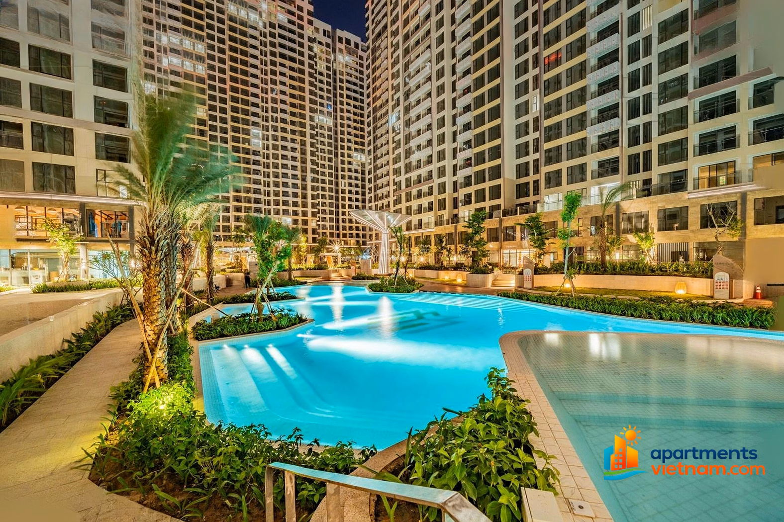 2 corner bedrooms - 74m2 - Swimming pool - 4,250 billion - Masteri Center Point