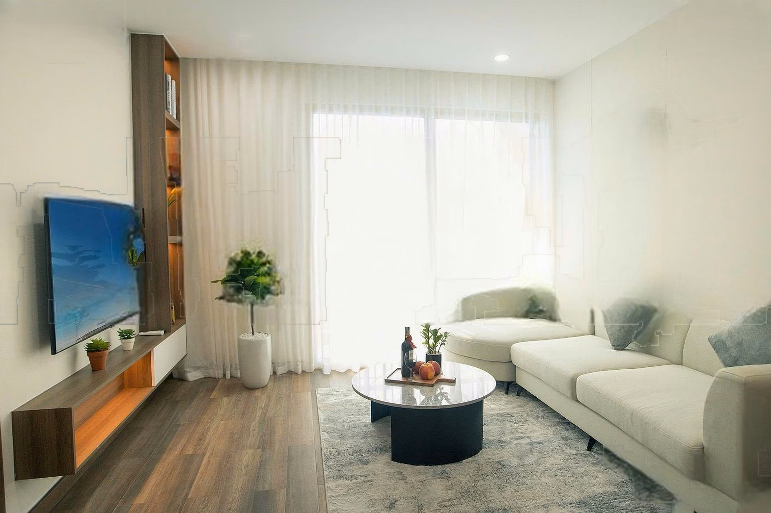 Hot! 2-bedroom apartment - 77m2 - right at My Khe beach - rental area 15 million-25 million/month - receive house at the end of 2026