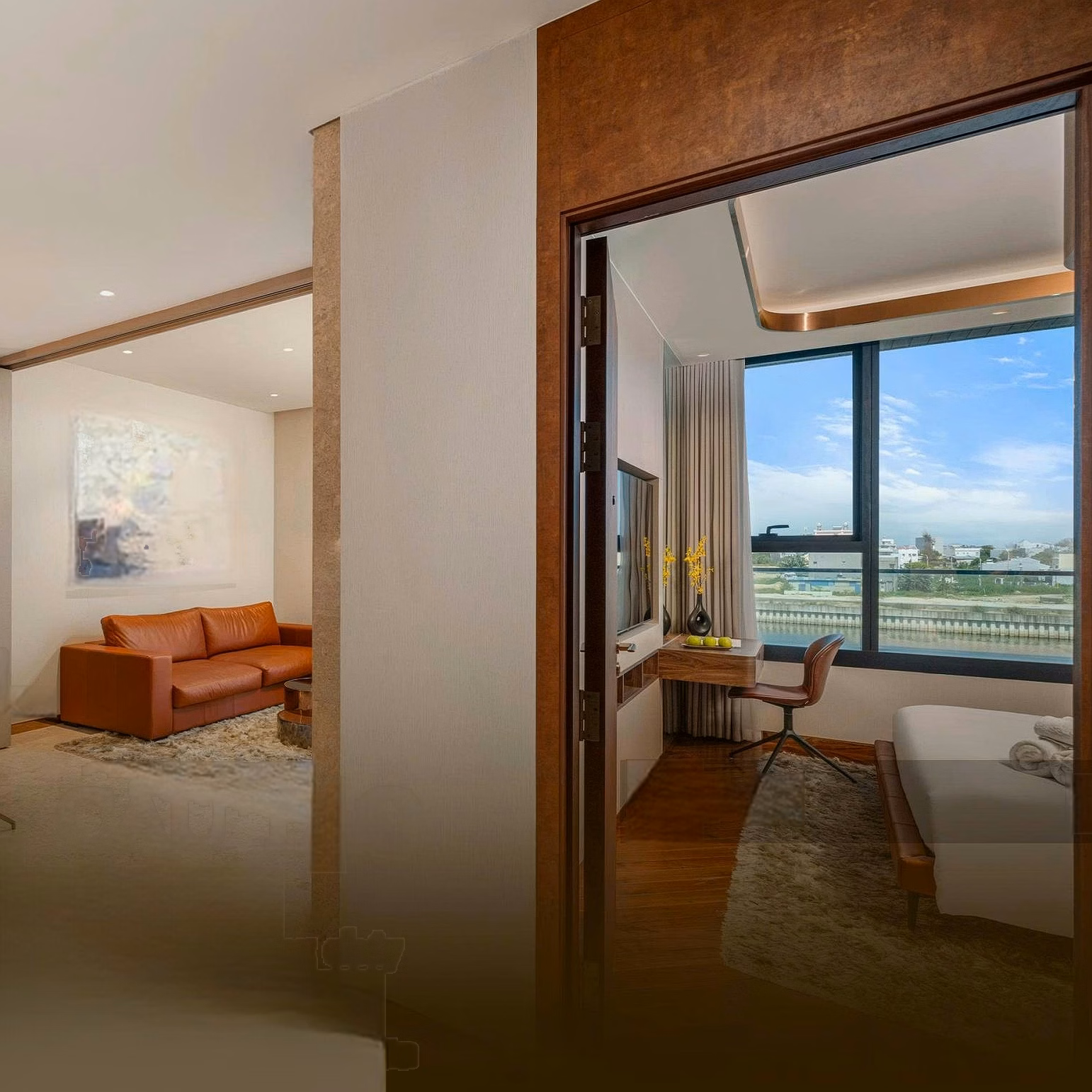 3-bedroom apartment with river view and sea view, high floor, high-class living standards for successful young families