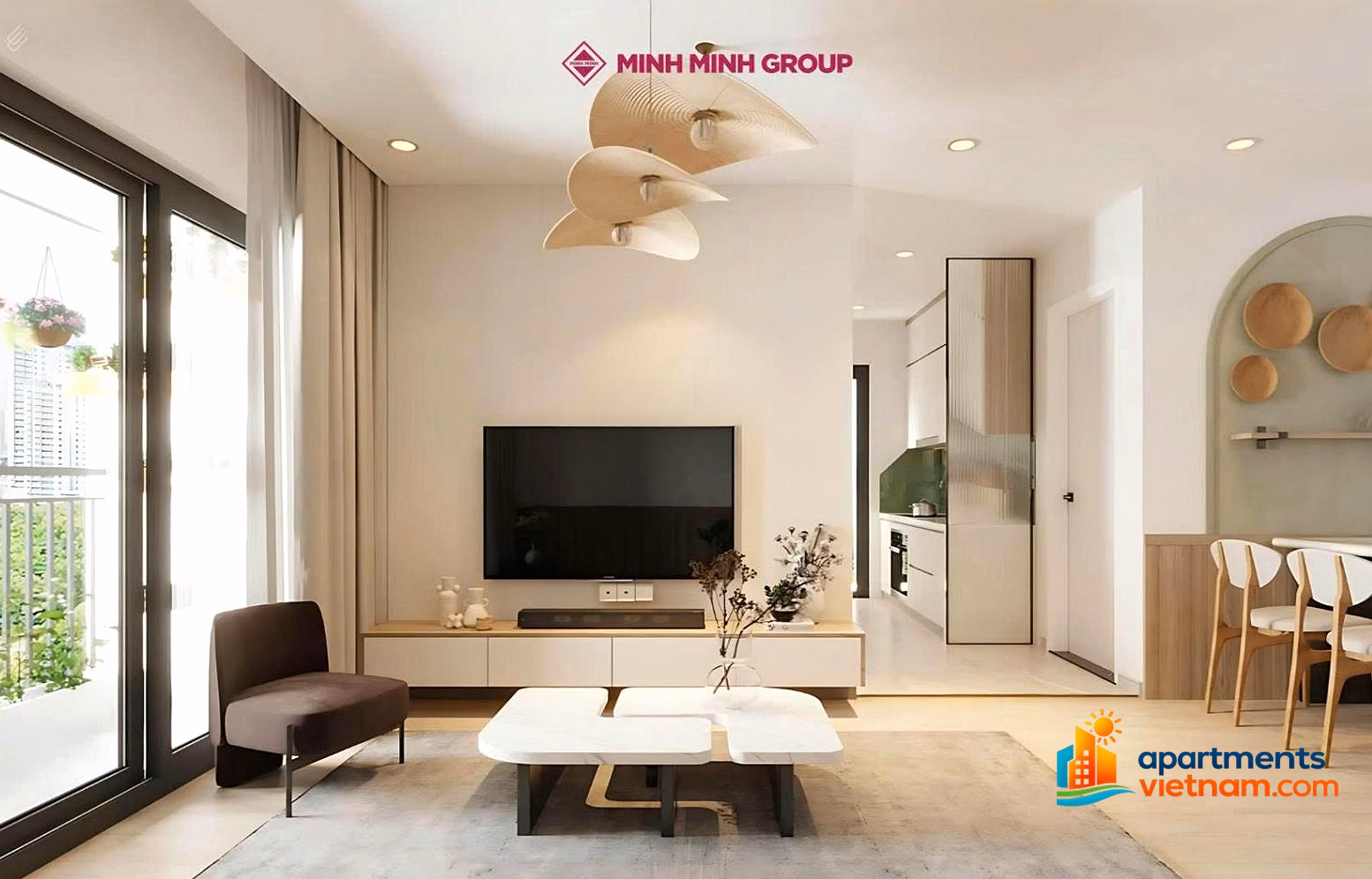 Only 2.88 billion to own a central apartment in Da Nang - Sun Cora Tower city view - preferential price for investors