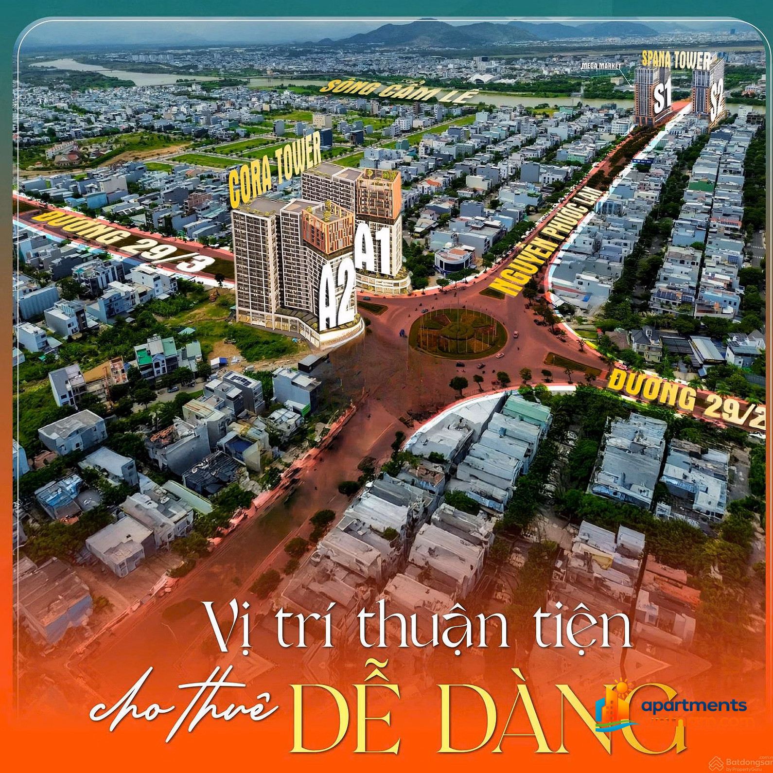Only 2.88 billion to own a central apartment in Da Nang - Sun Cora Tower city view - preferential price for investors