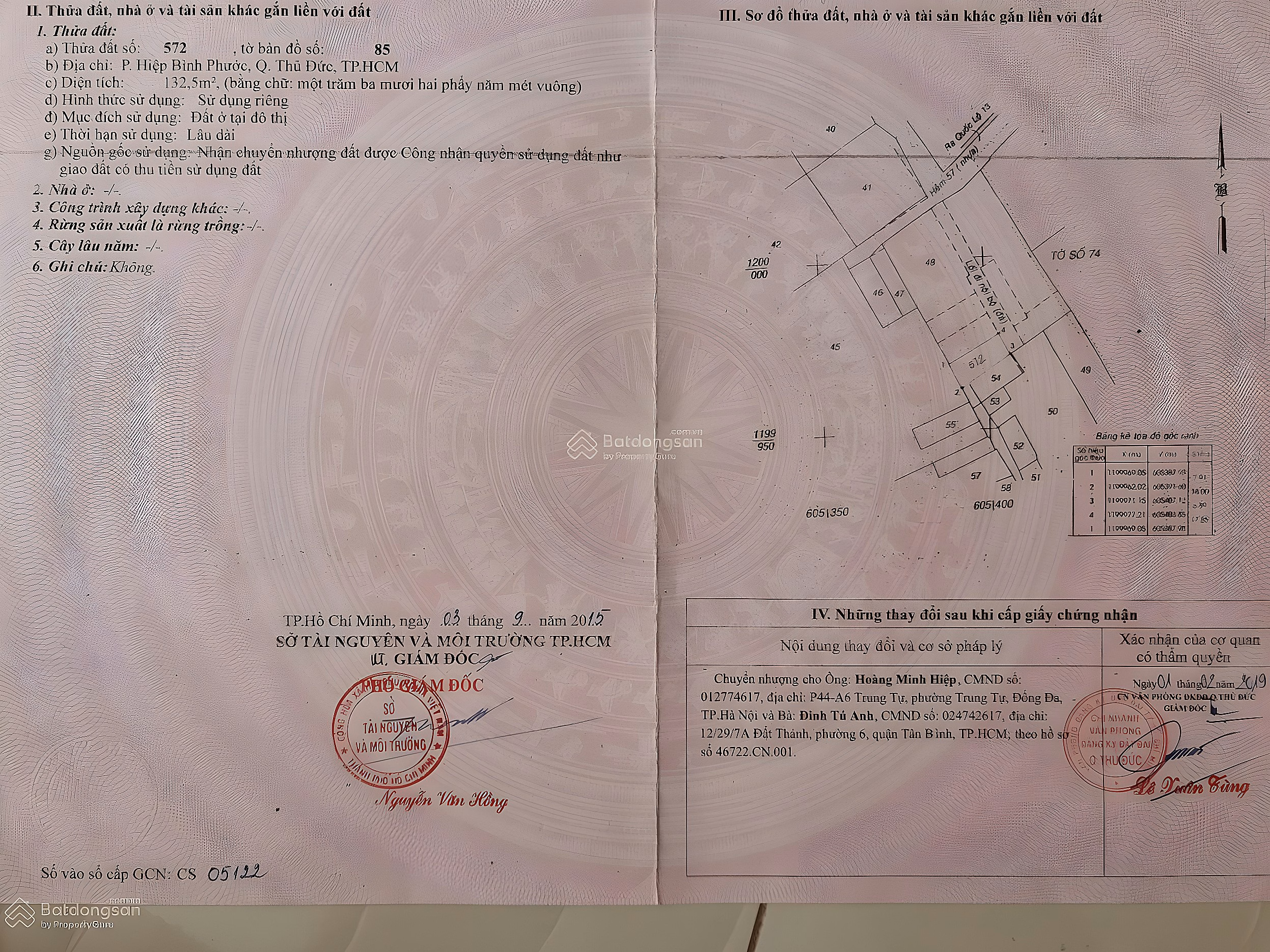 The owner sells residential land in Hiep Binh Chanh, Thu Duc 7x18m, blooming, best price on the market