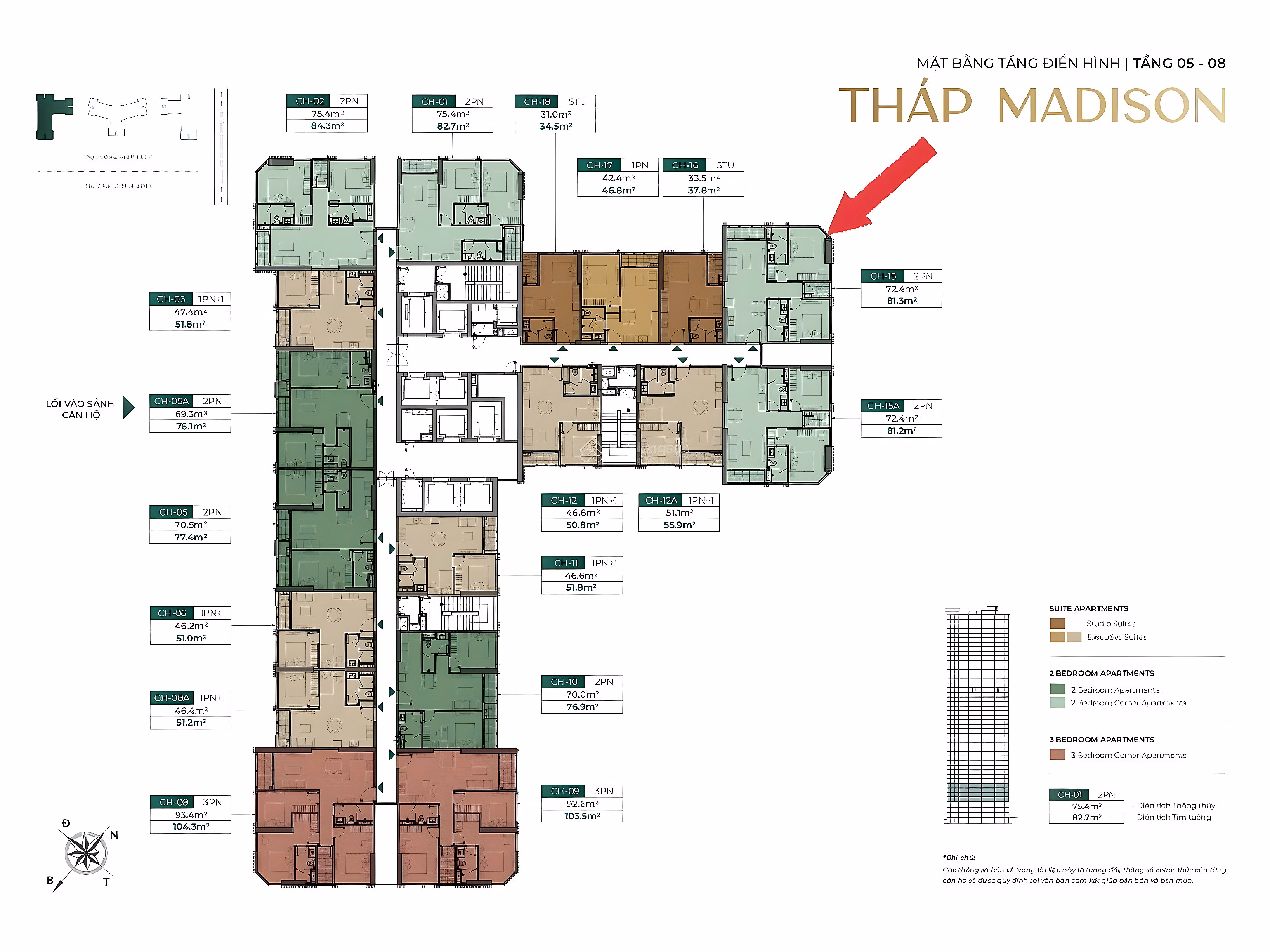 Owner urgently needs to sell 2 bedroom apartment - 15 building M3, 35th floor, facing Southeast, beautiful view of exhibition center